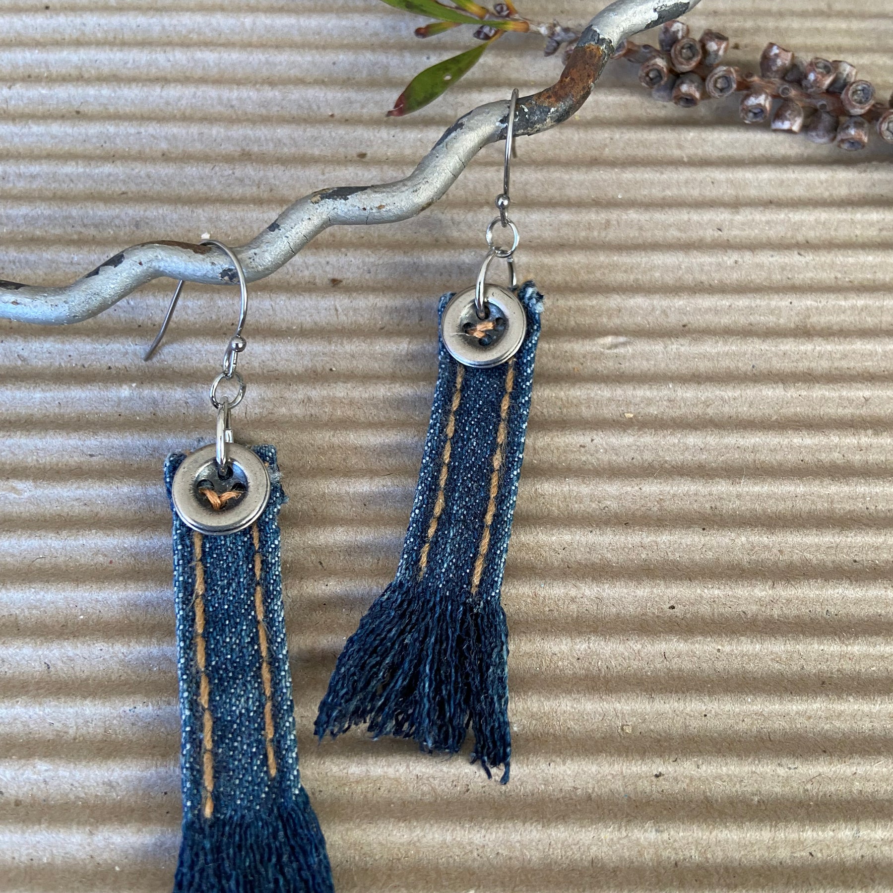 UPCYLED DENIM EARRINGS