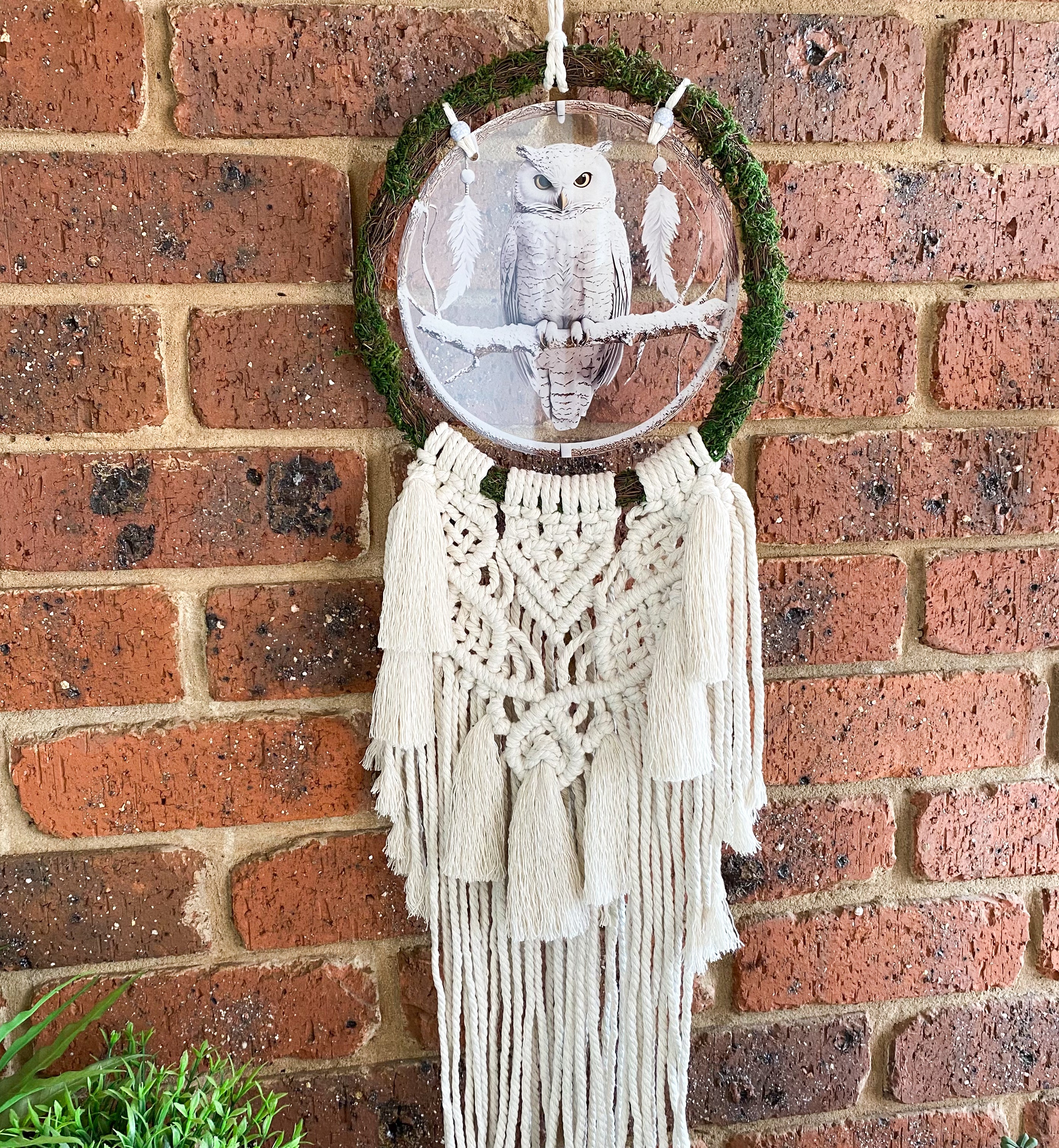 Macrame Owl Wreath Wall Hanging