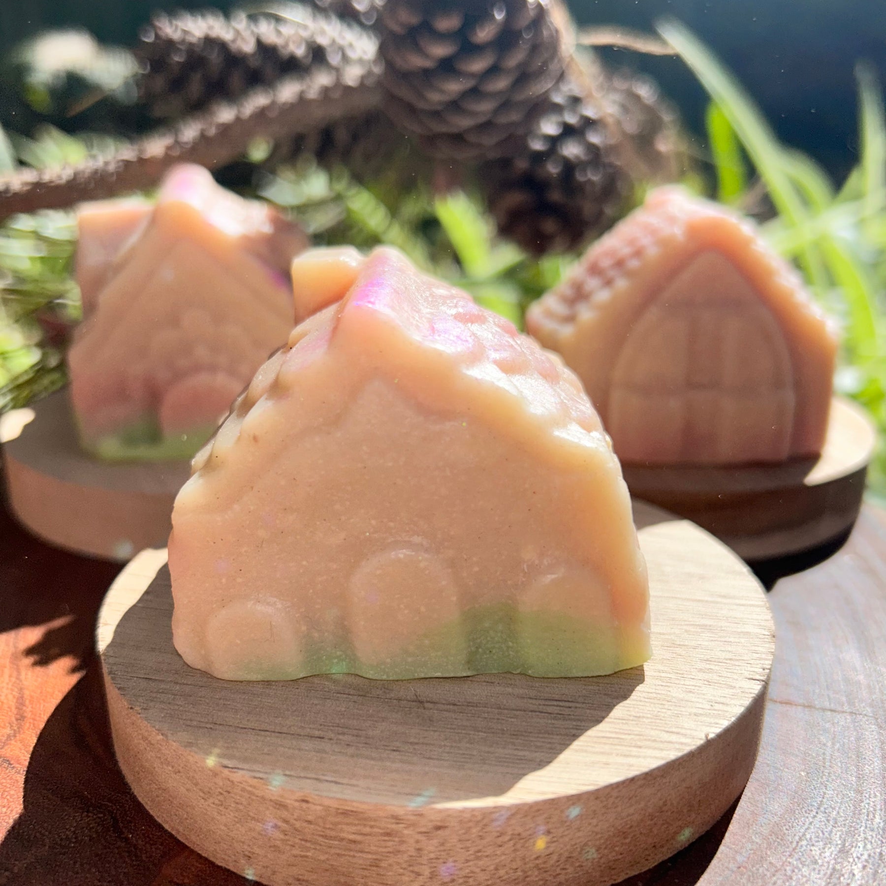 Handmade Christmas Soap Elf House | Natural Holiday Gift | Festive Glitter