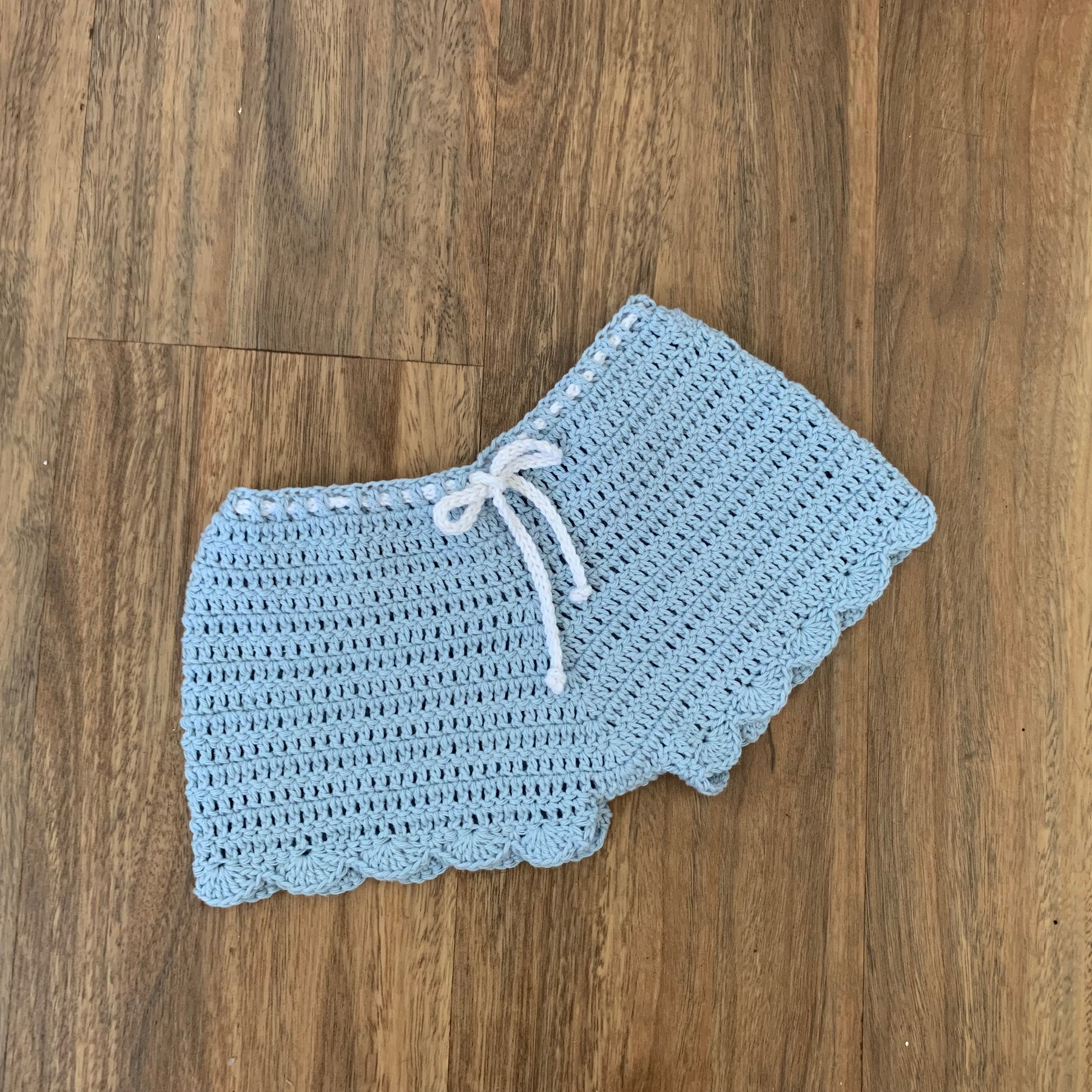 Girls Crocheted cotton shorts ,size 2/3