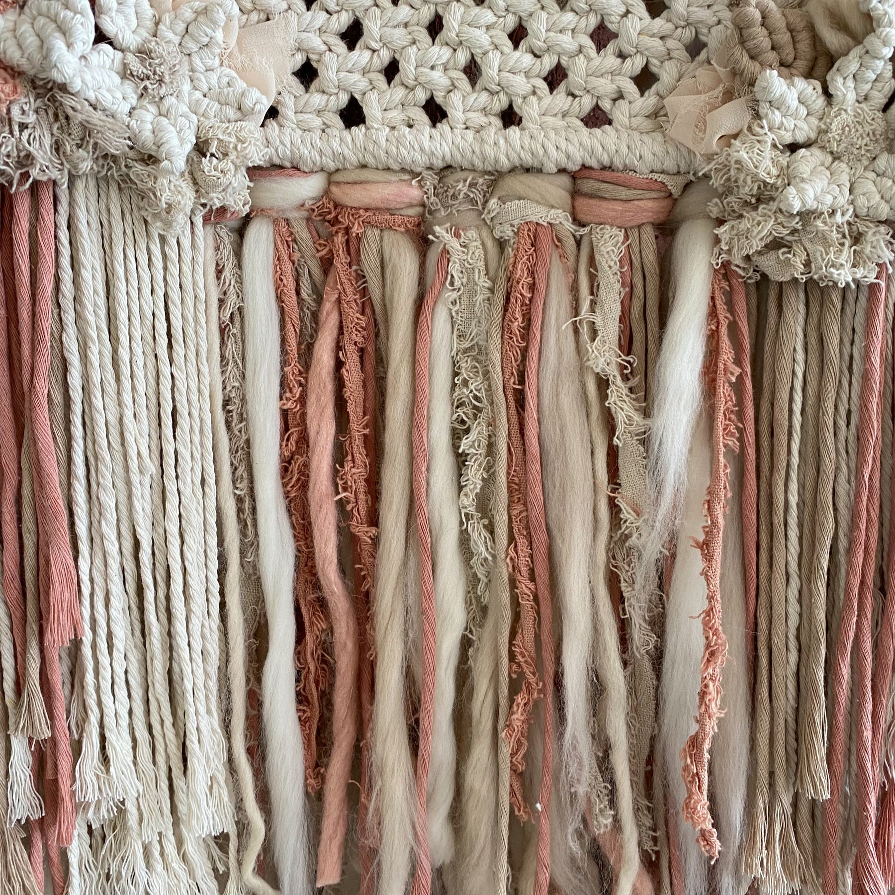 Macrame Floral Weave Wall Hanging - Neutral Tones