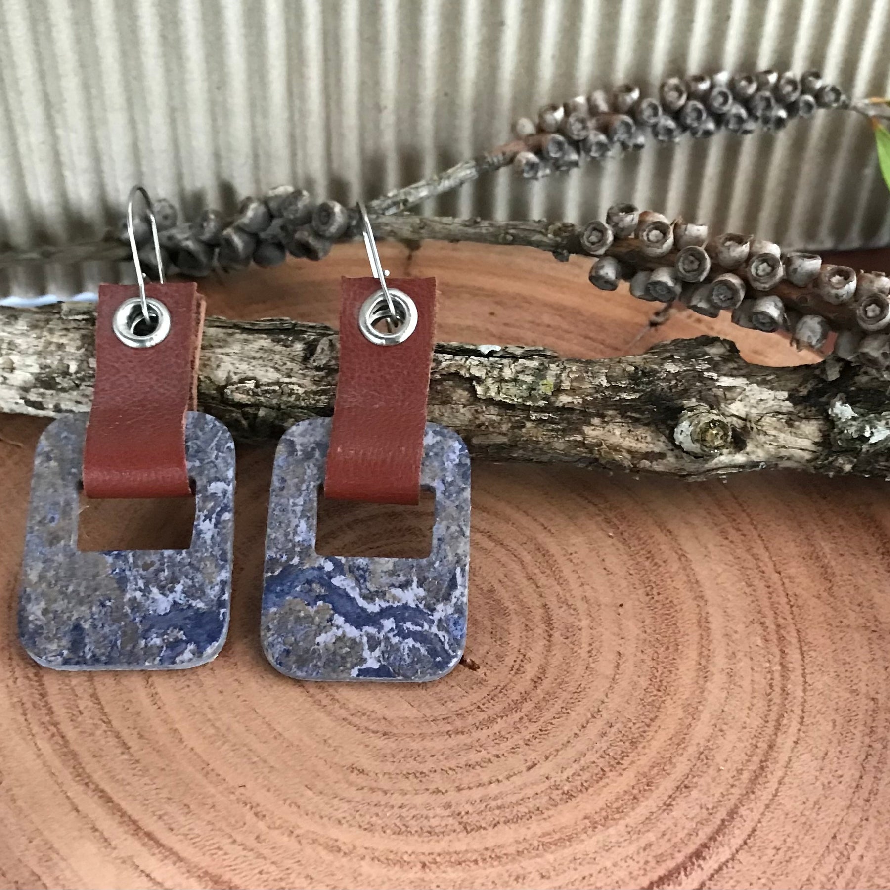 HANDMADE EARRINGS MADE WITH FLOORING