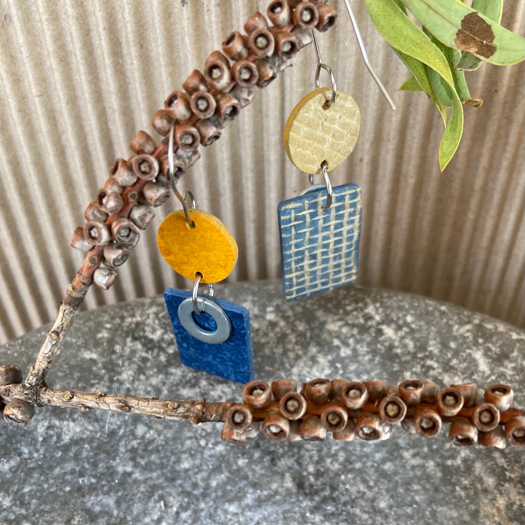 HANDMADE EARRINGS MADE WITH FLOORING