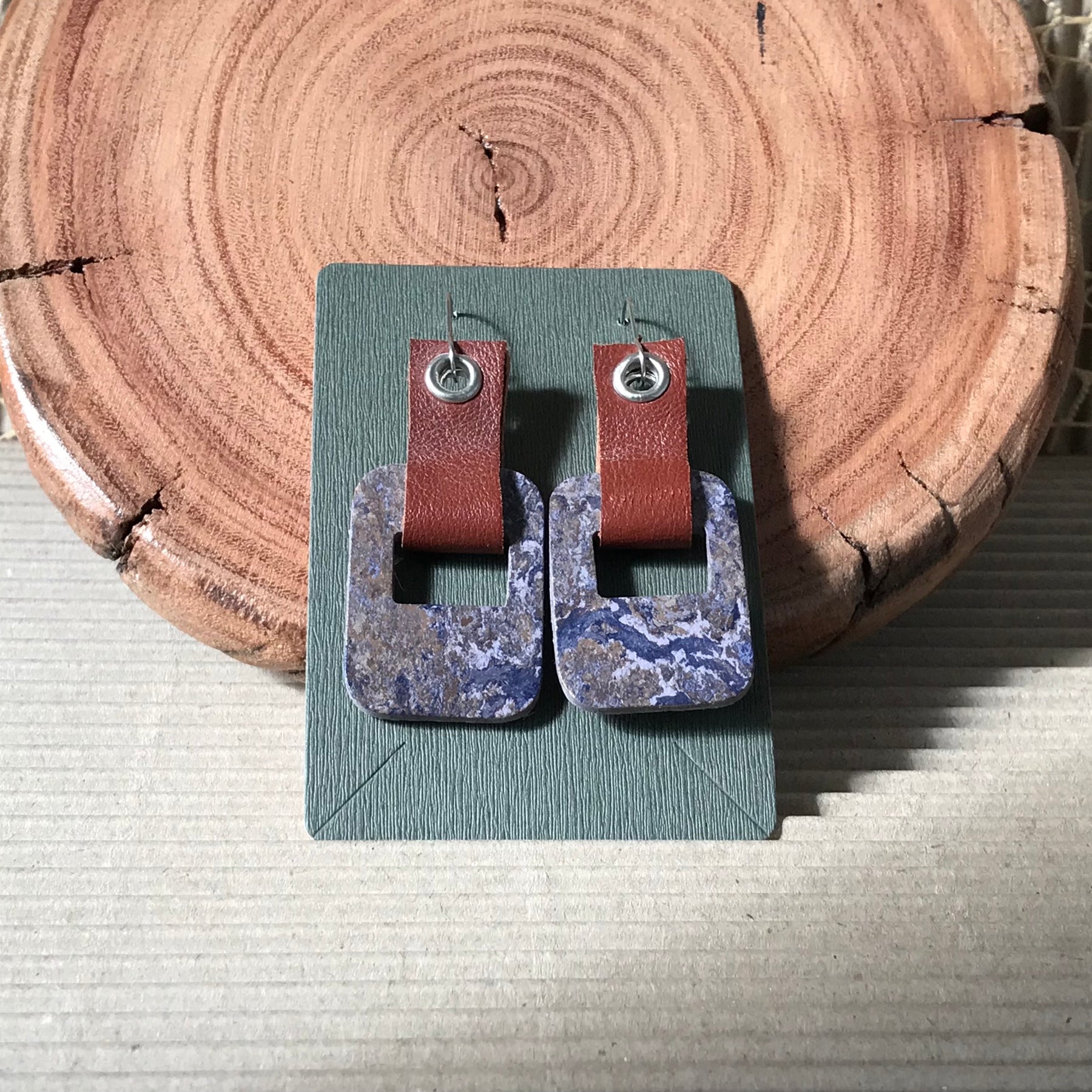 HANDMADE EARRINGS MADE WITH FLOORING