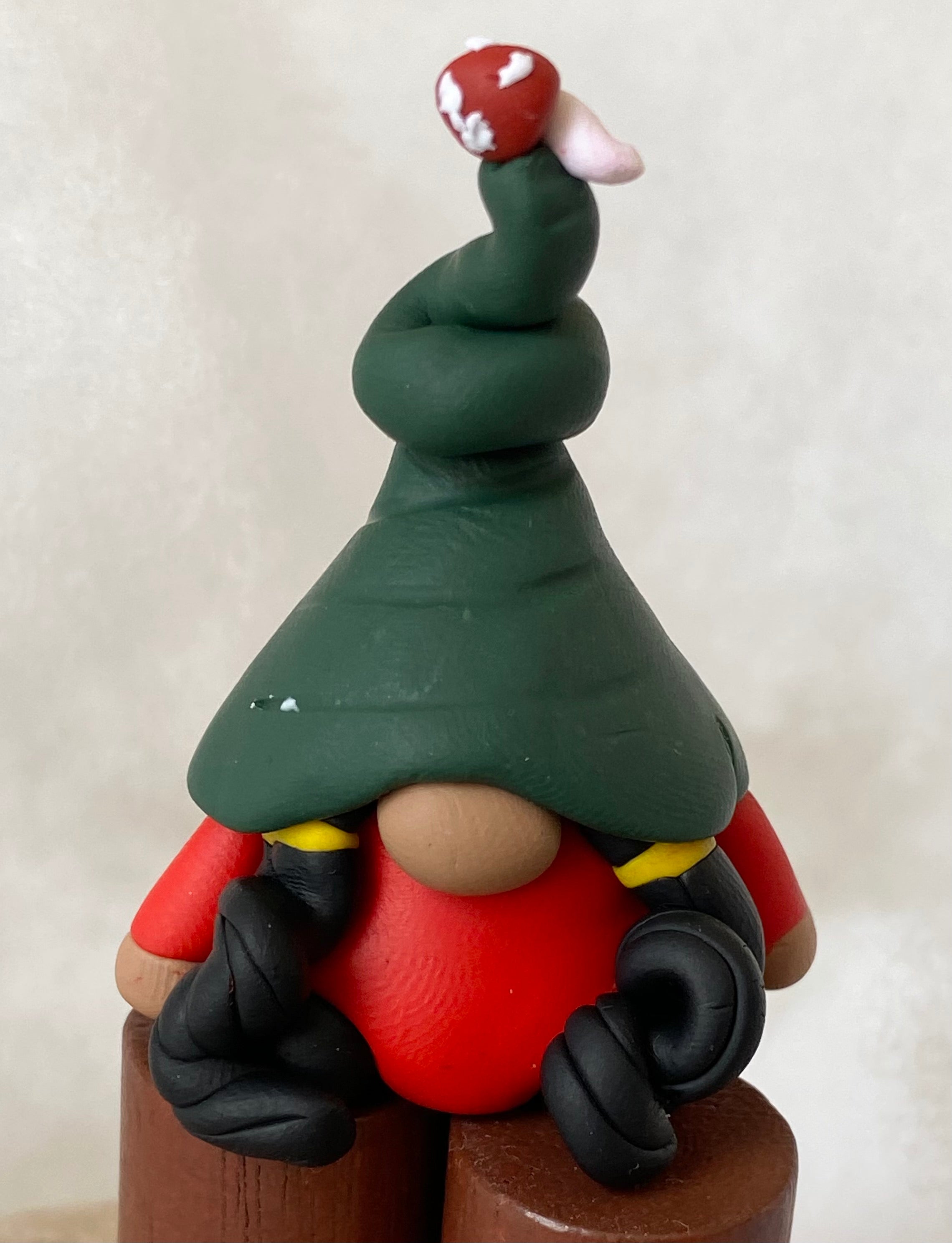 Single Adult Gnome – Handcrafted Ornament or Desk Friend