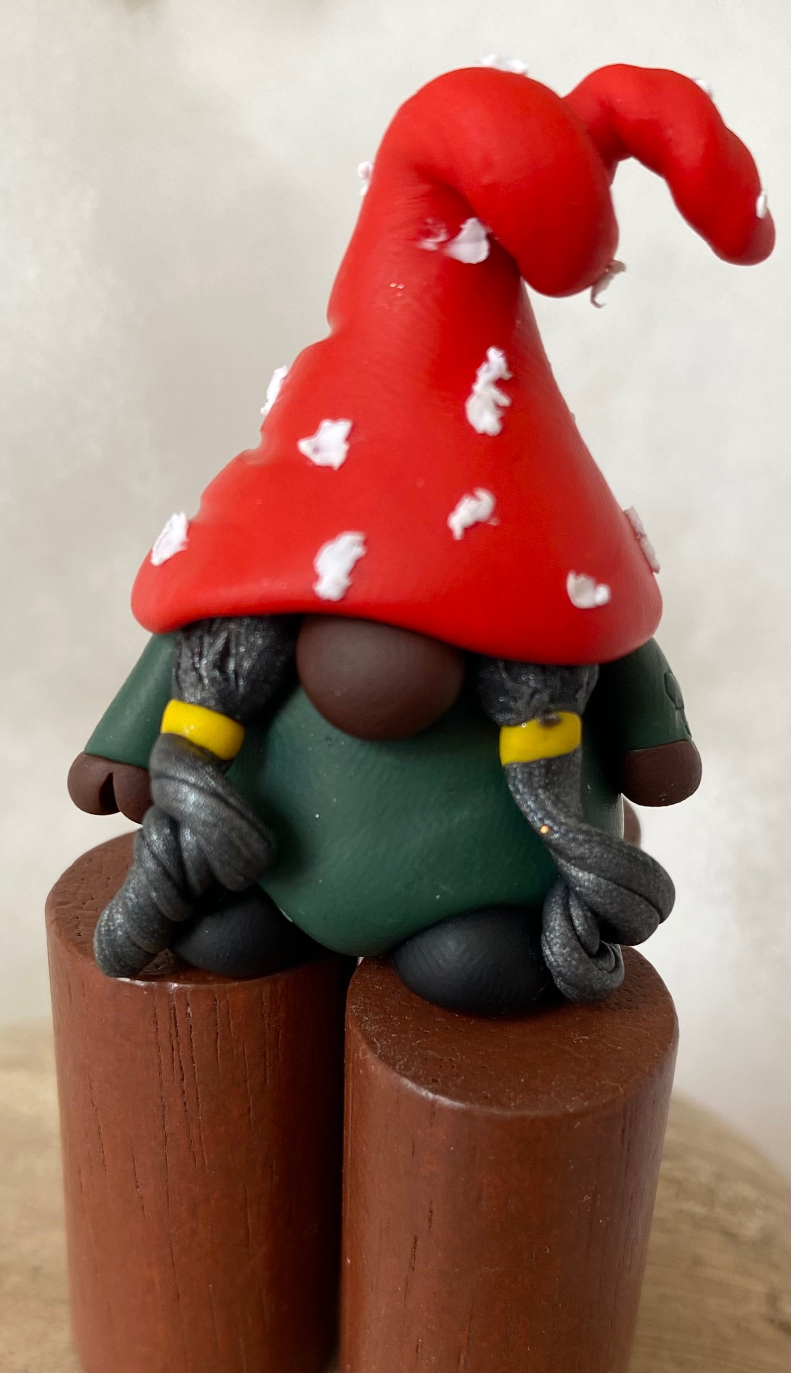 Single Adult Gnome – Handcrafted Ornament or Desk Friend