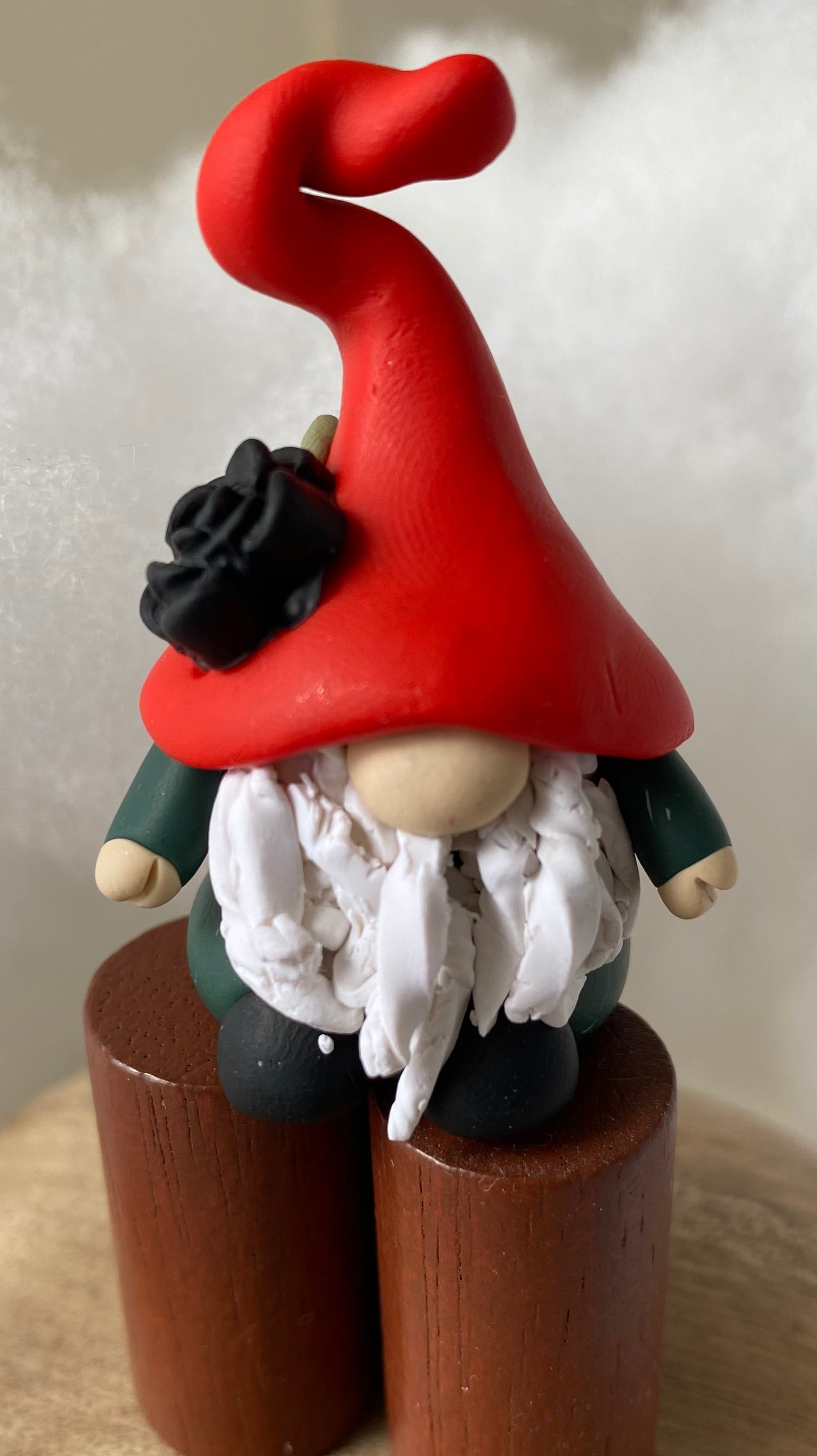 Single Adult Gnome – Handcrafted Ornament or Desk Friend