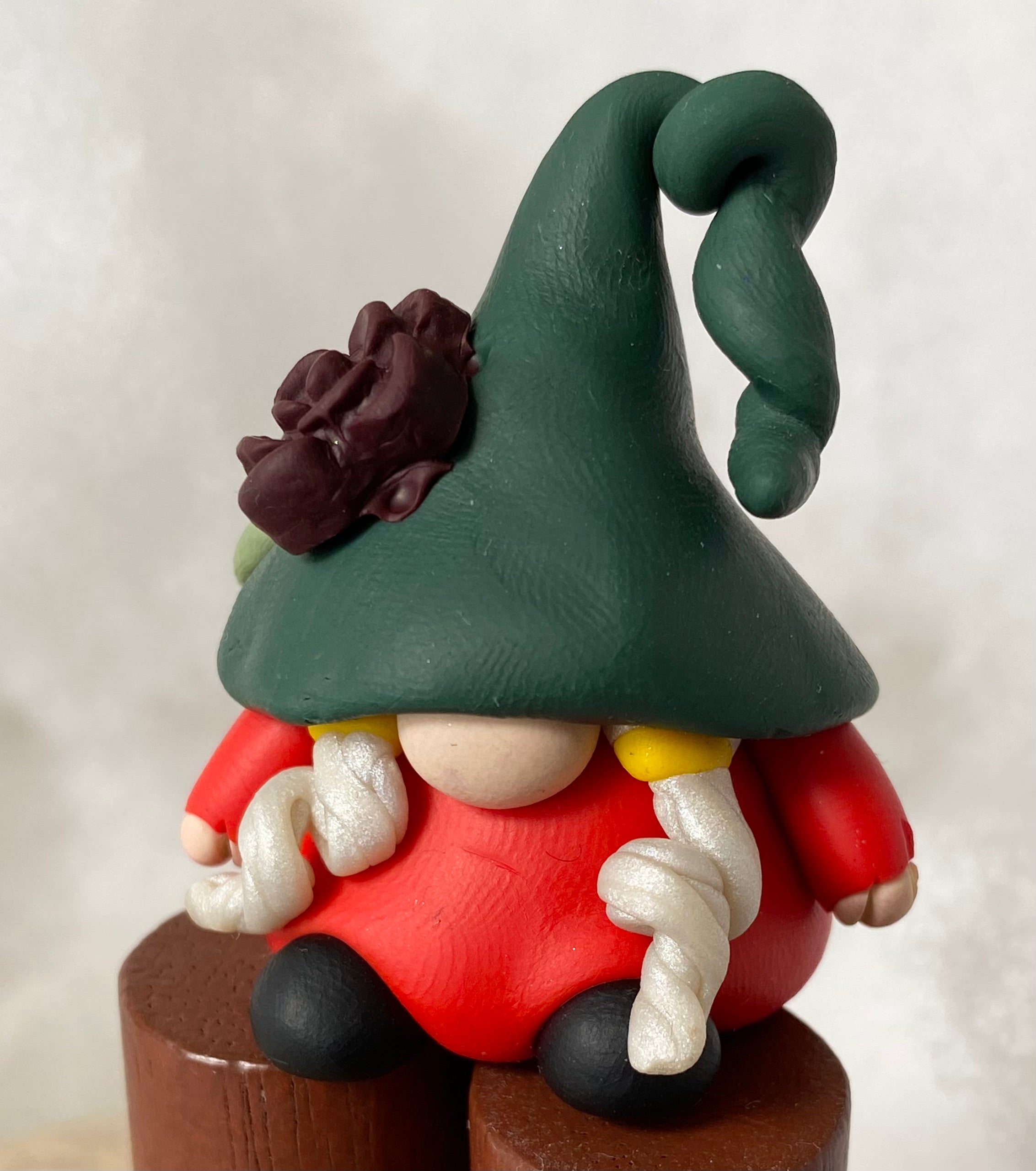 Single Adult Gnome – Handcrafted Ornament or Desk Friend