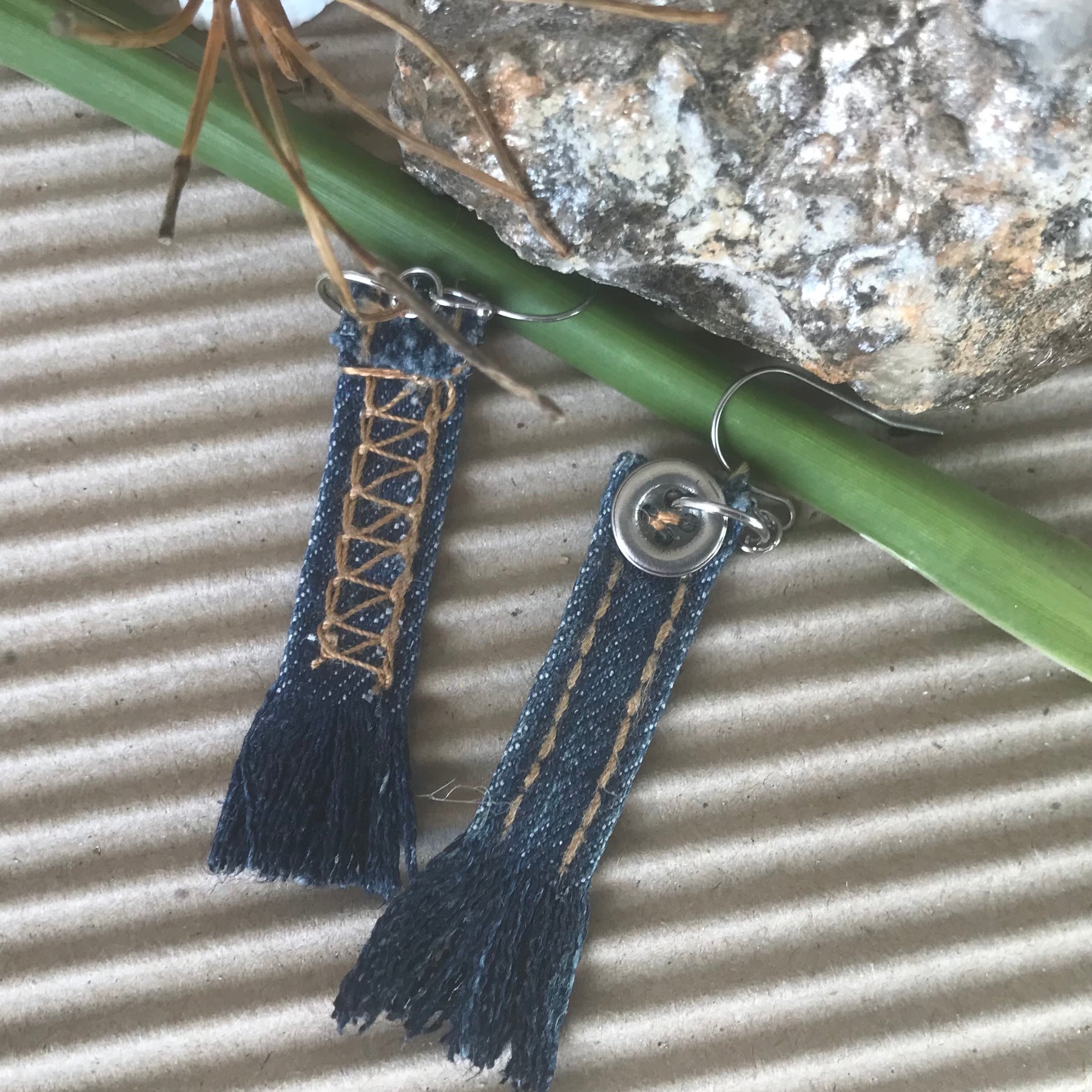 UPCYLED DENIM EARRINGS
