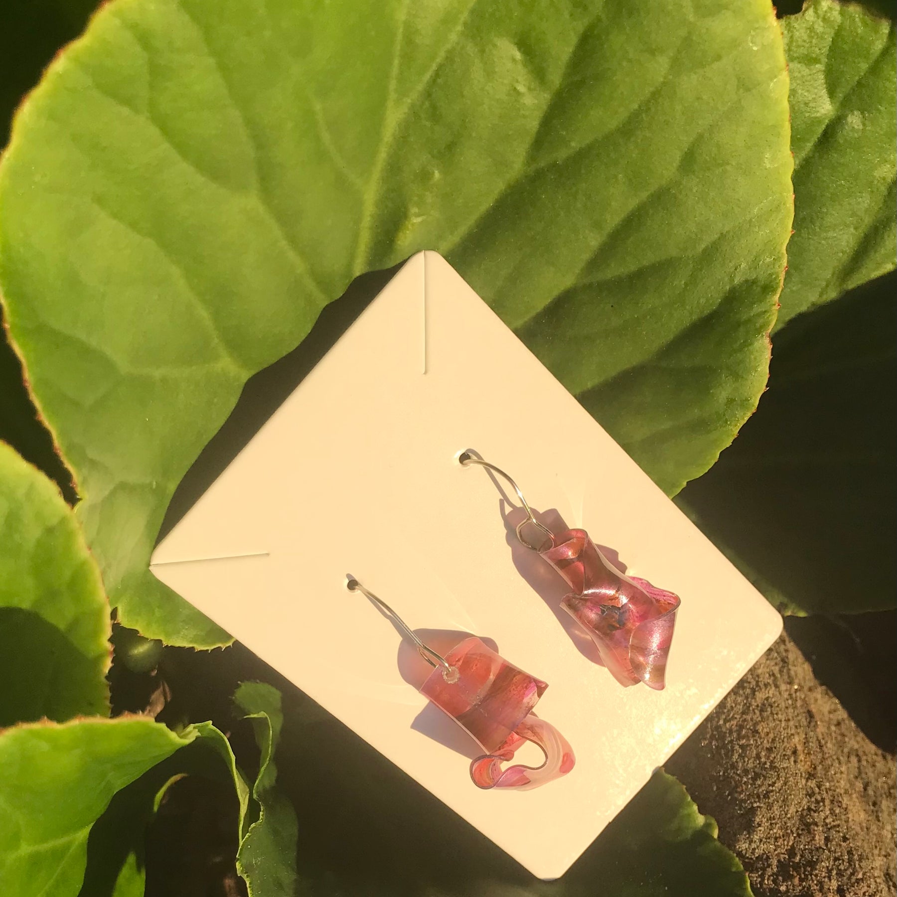 Handmade Upcycled Bottled Water Earrings