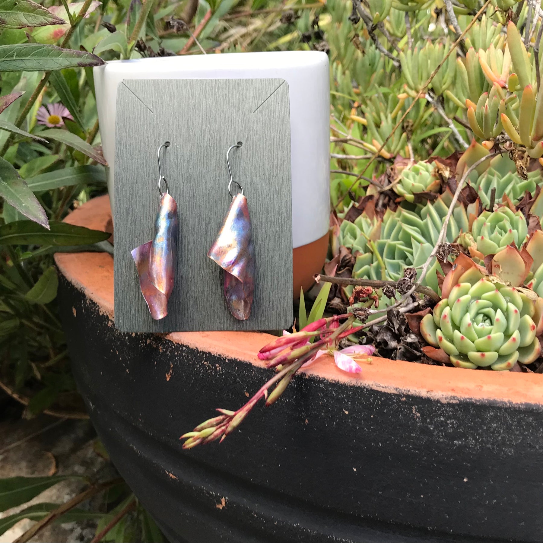 UPCYCLED BOTTLE WATER EARRINGS