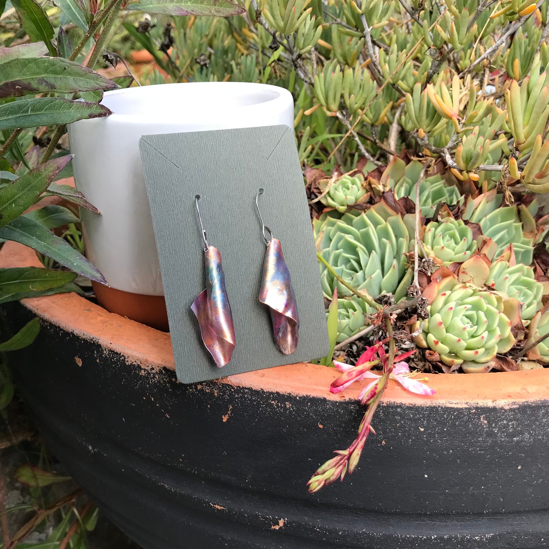 UPCYCLED BOTTLE WATER EARRINGS