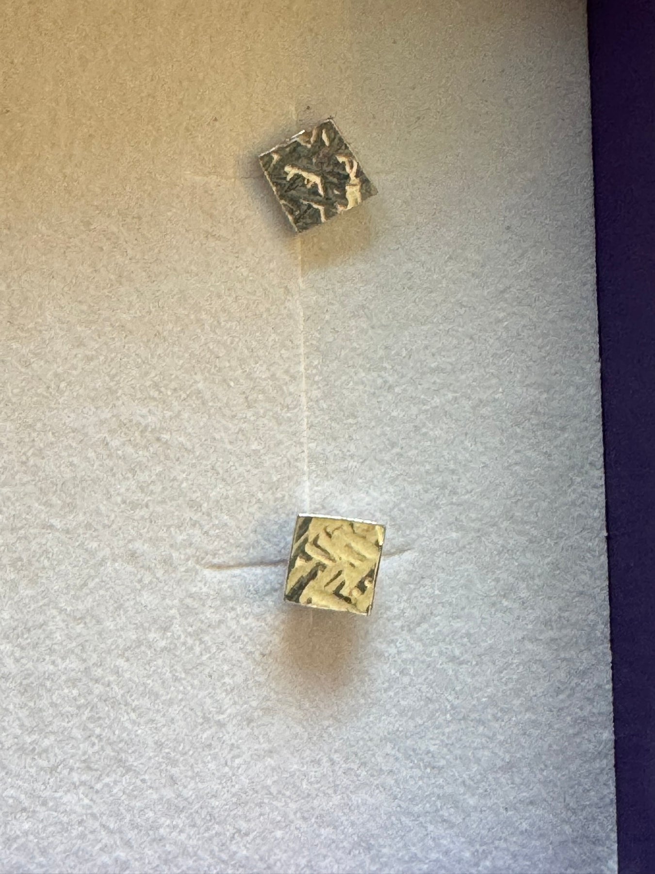 Hammered Sterling Silver Square Studs
