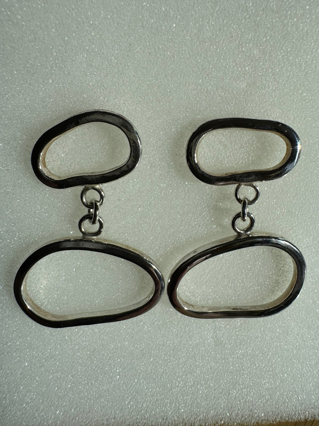 Organic Form Sterling Silver Dangle Earrings