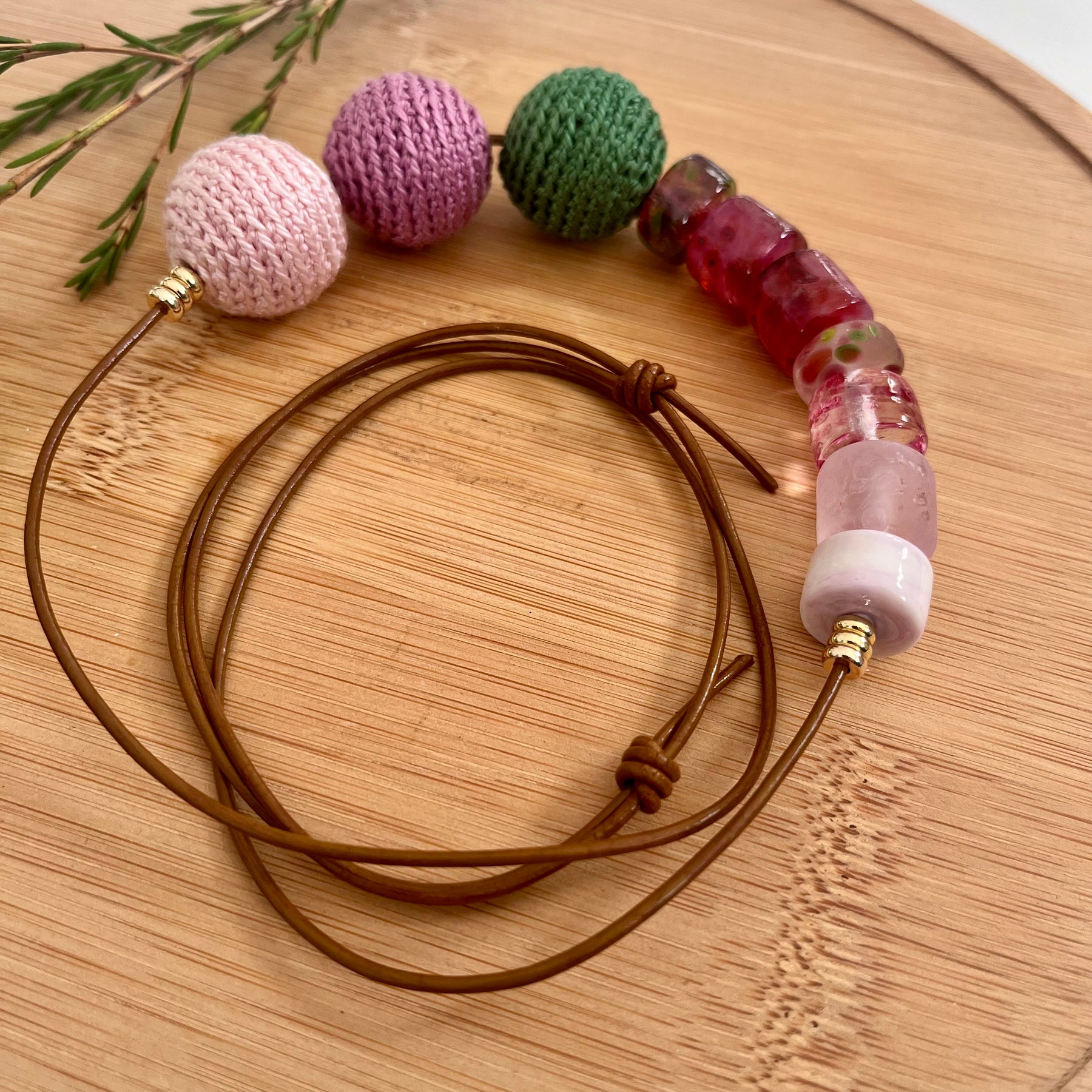 Handmade Adjustable Necklace - Spring Garden