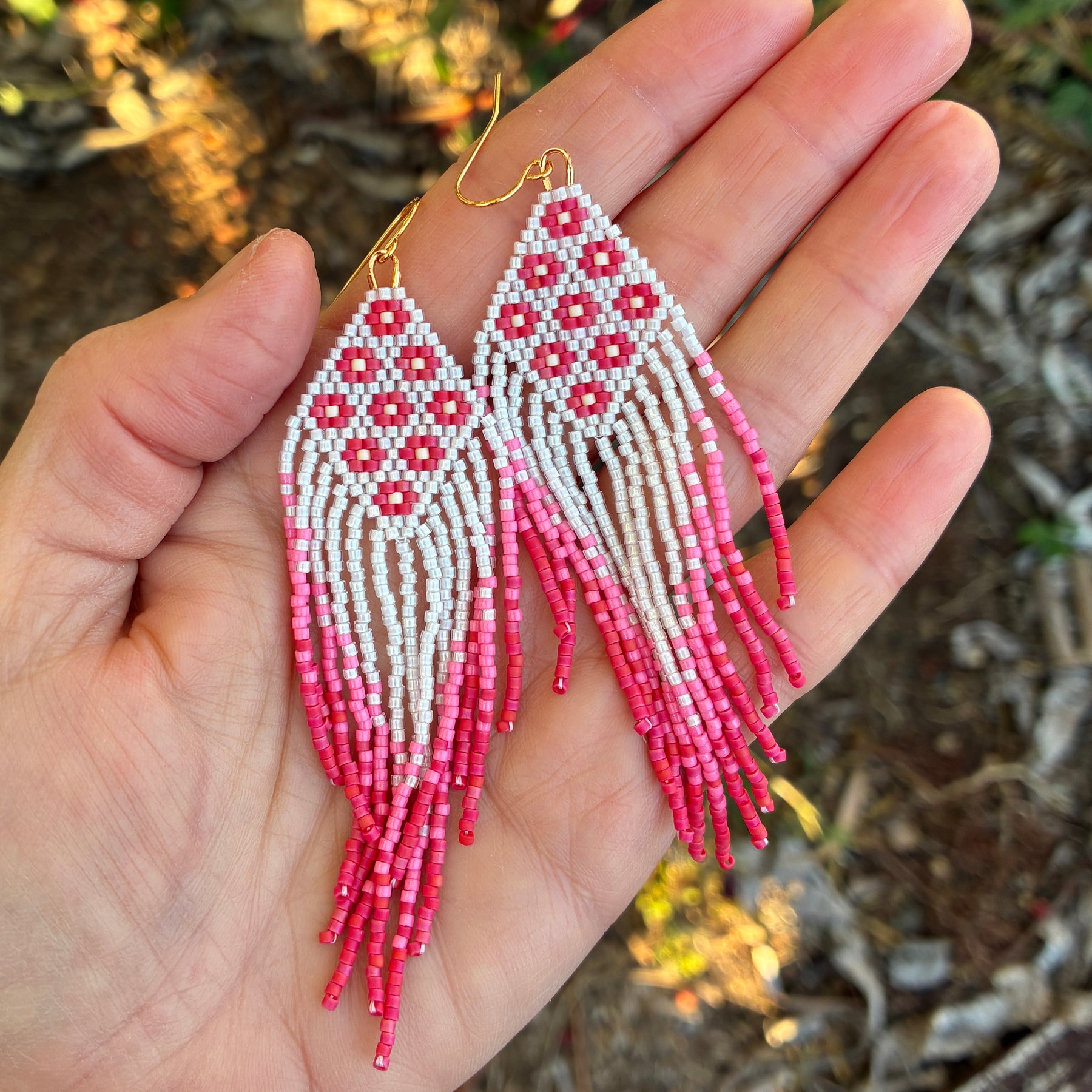 Beaded fringe earrings - Poppie Fringe