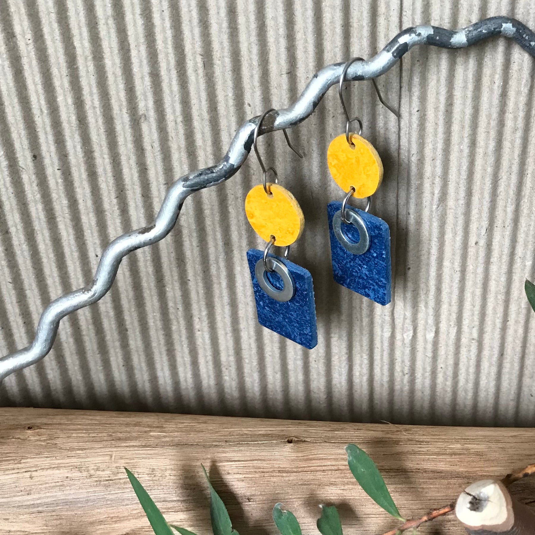 HANDMADE EARRINGS MADE WITH FLOORING