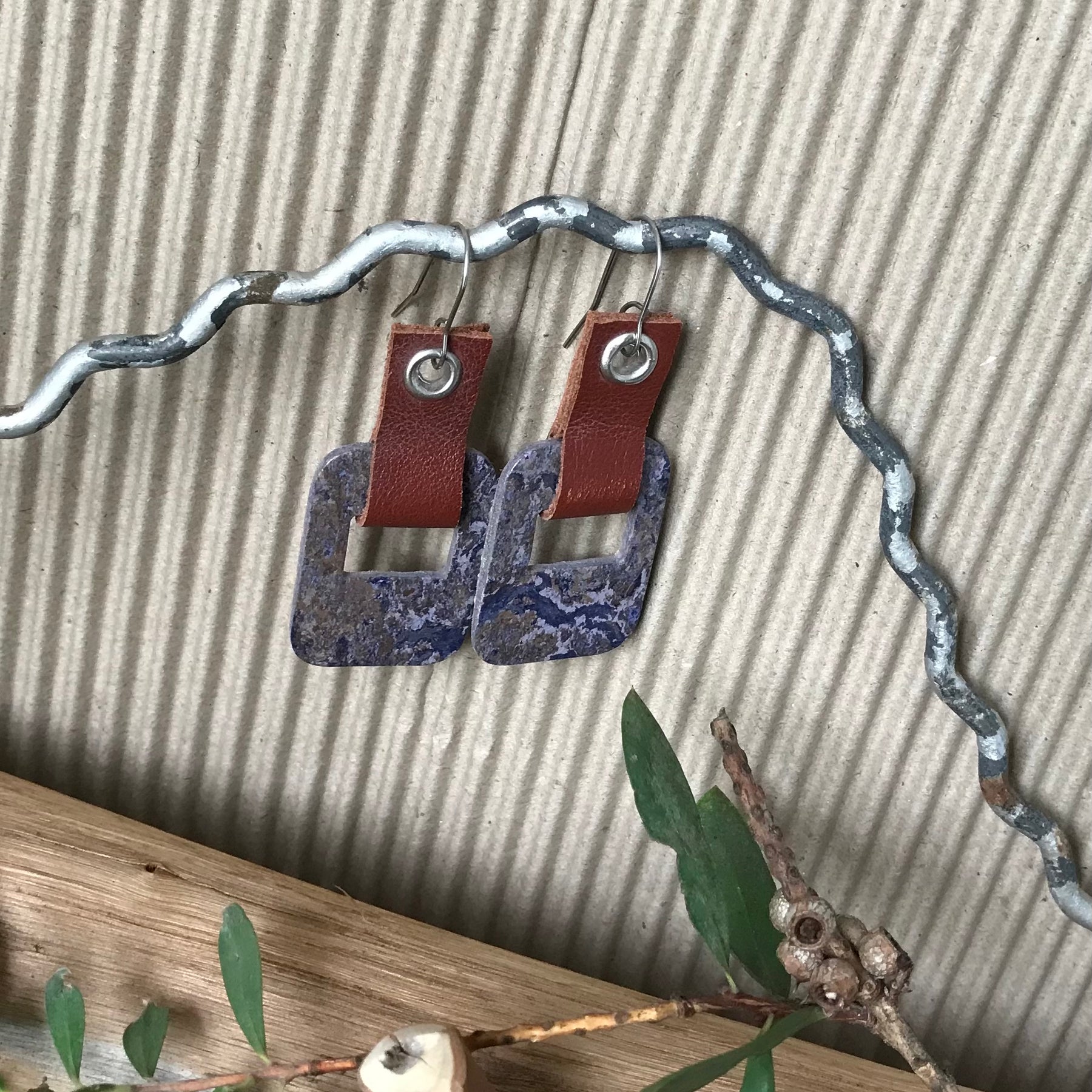 HANDMADE EARRINGS MADE WITH FLOORING
