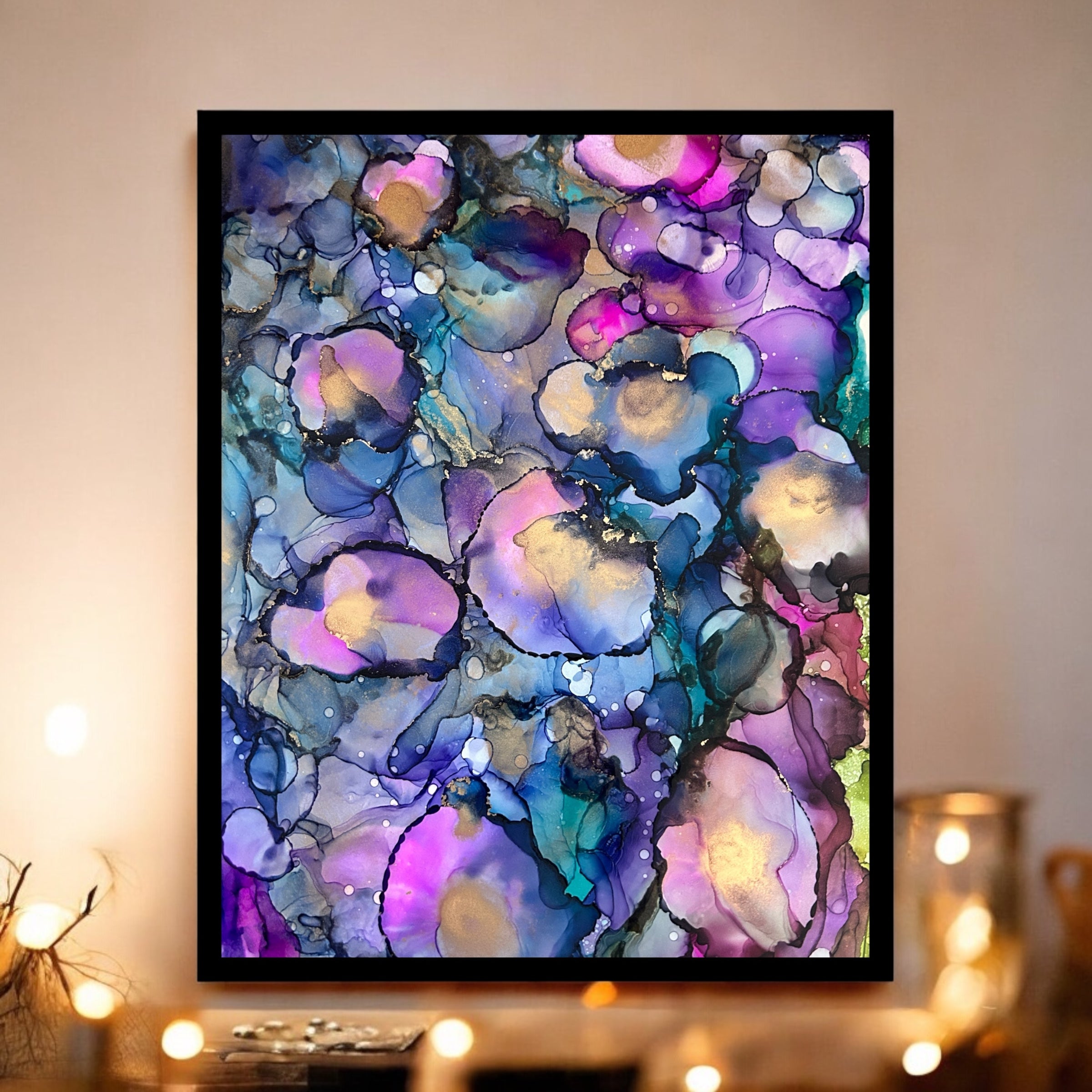 Wall Art - Celebration Collection - Alcohol Ink Original