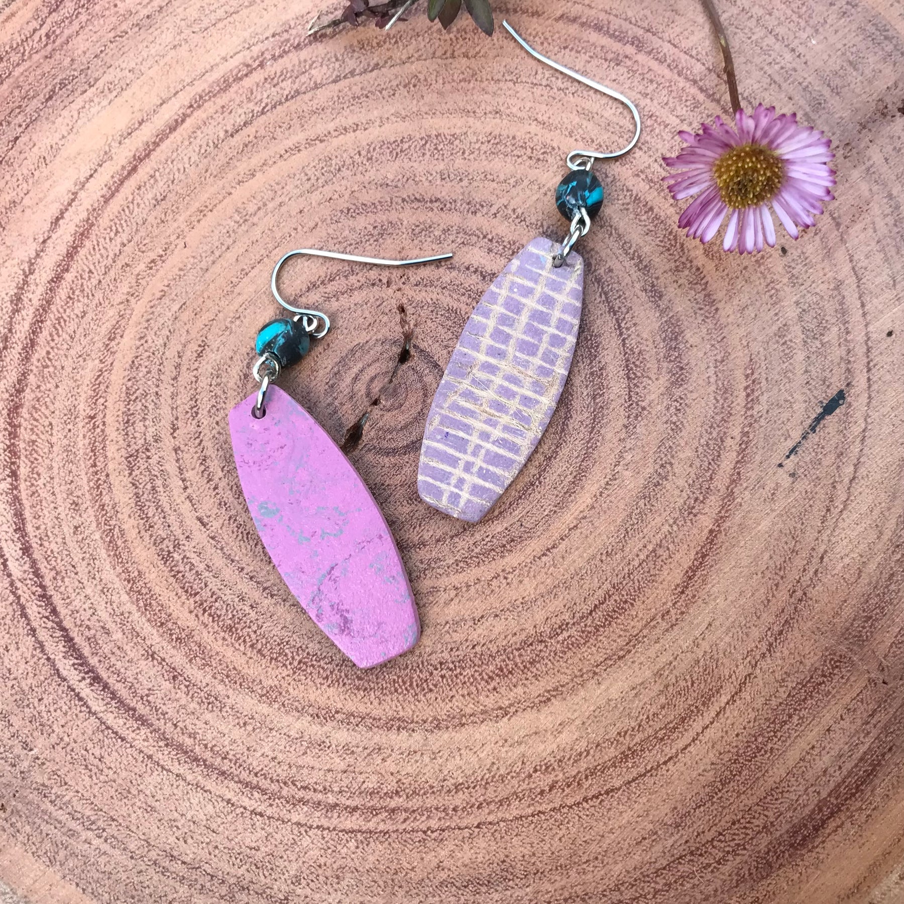 Upcycled  Flooring Earrings