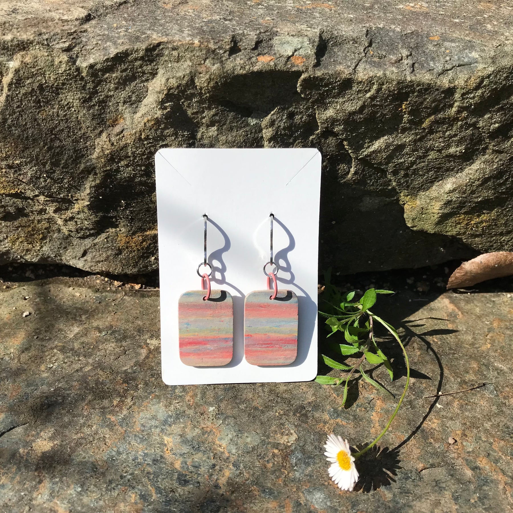 Upcycled Flooring Earrings