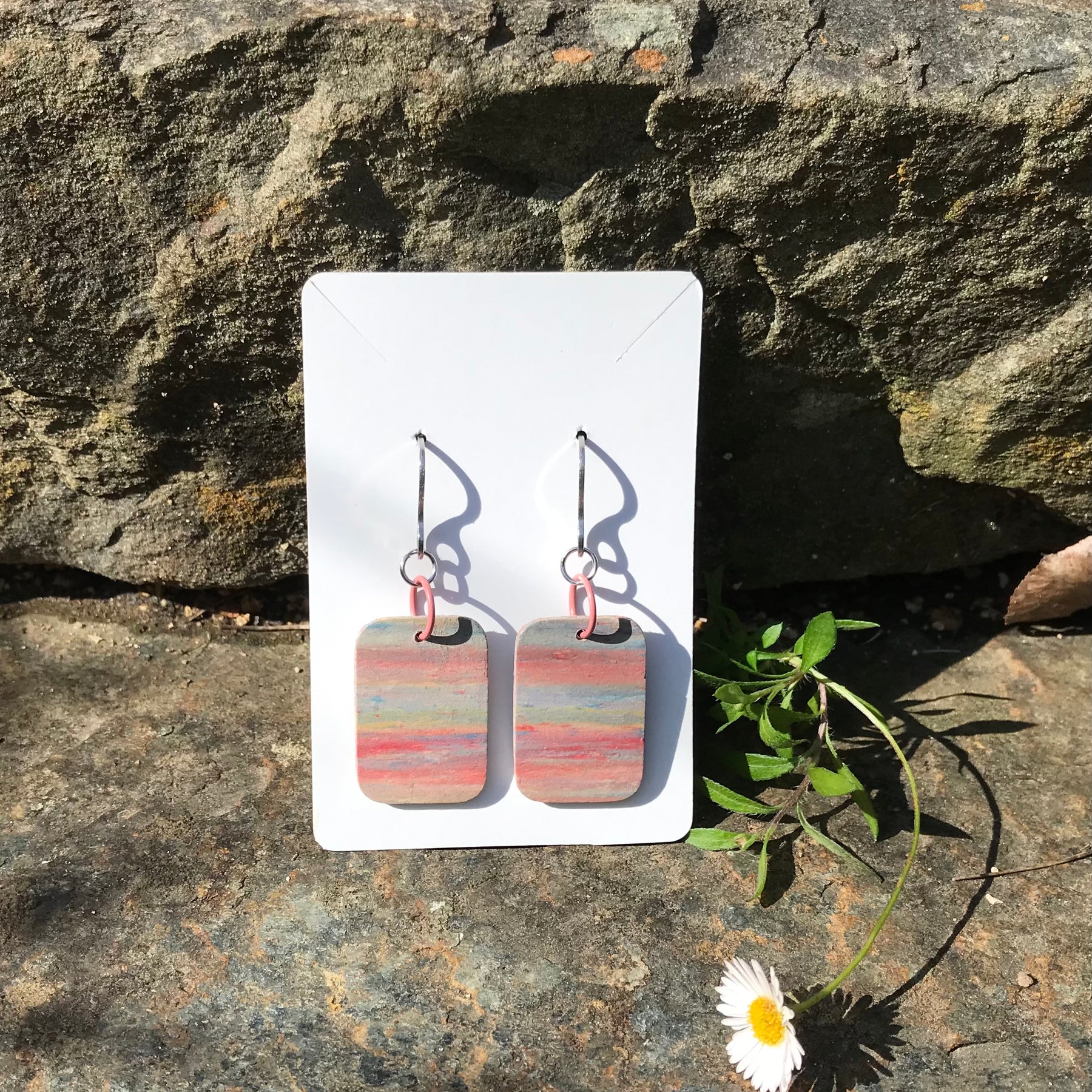 Upcycled Flooring Earrings