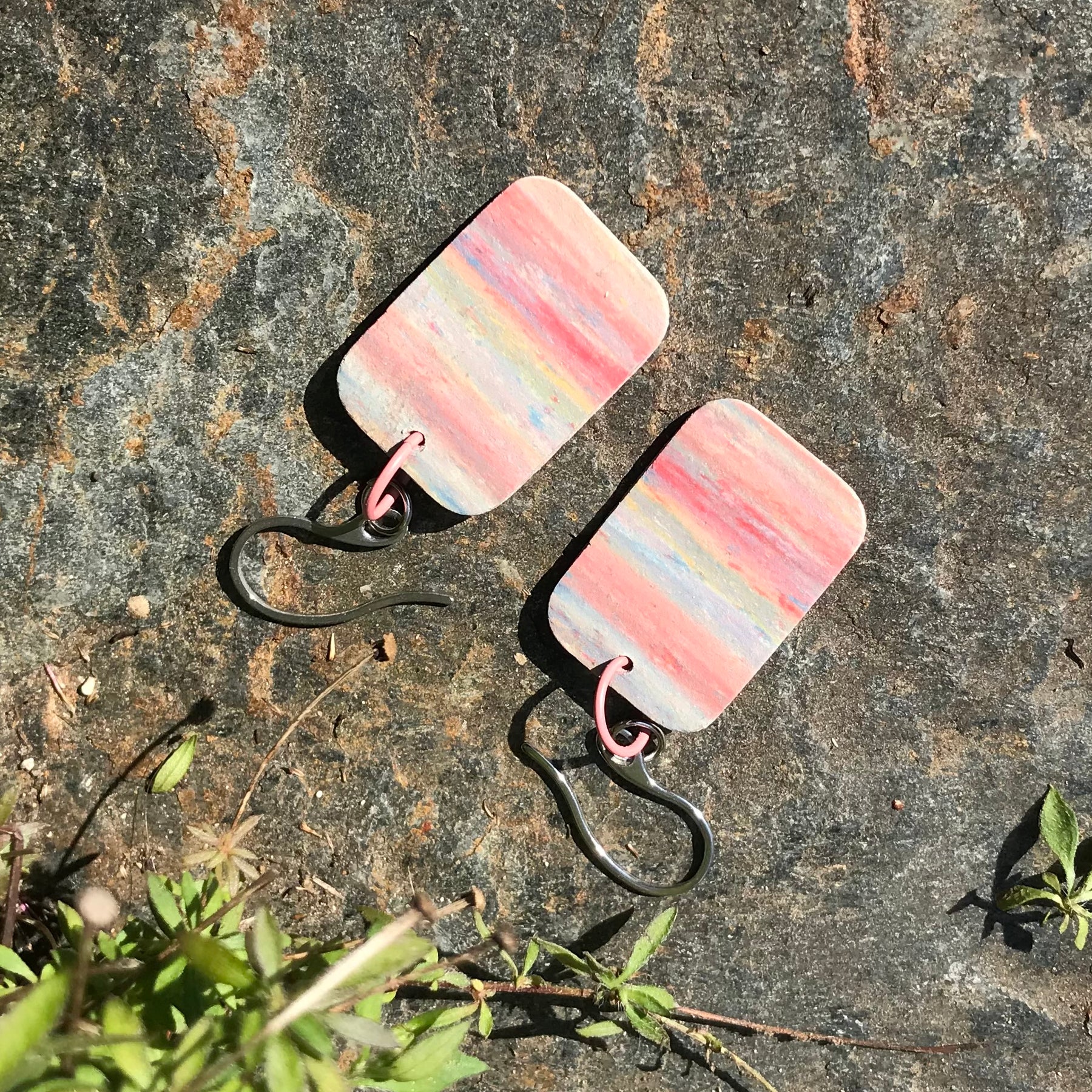 Upcycled Flooring Earrings