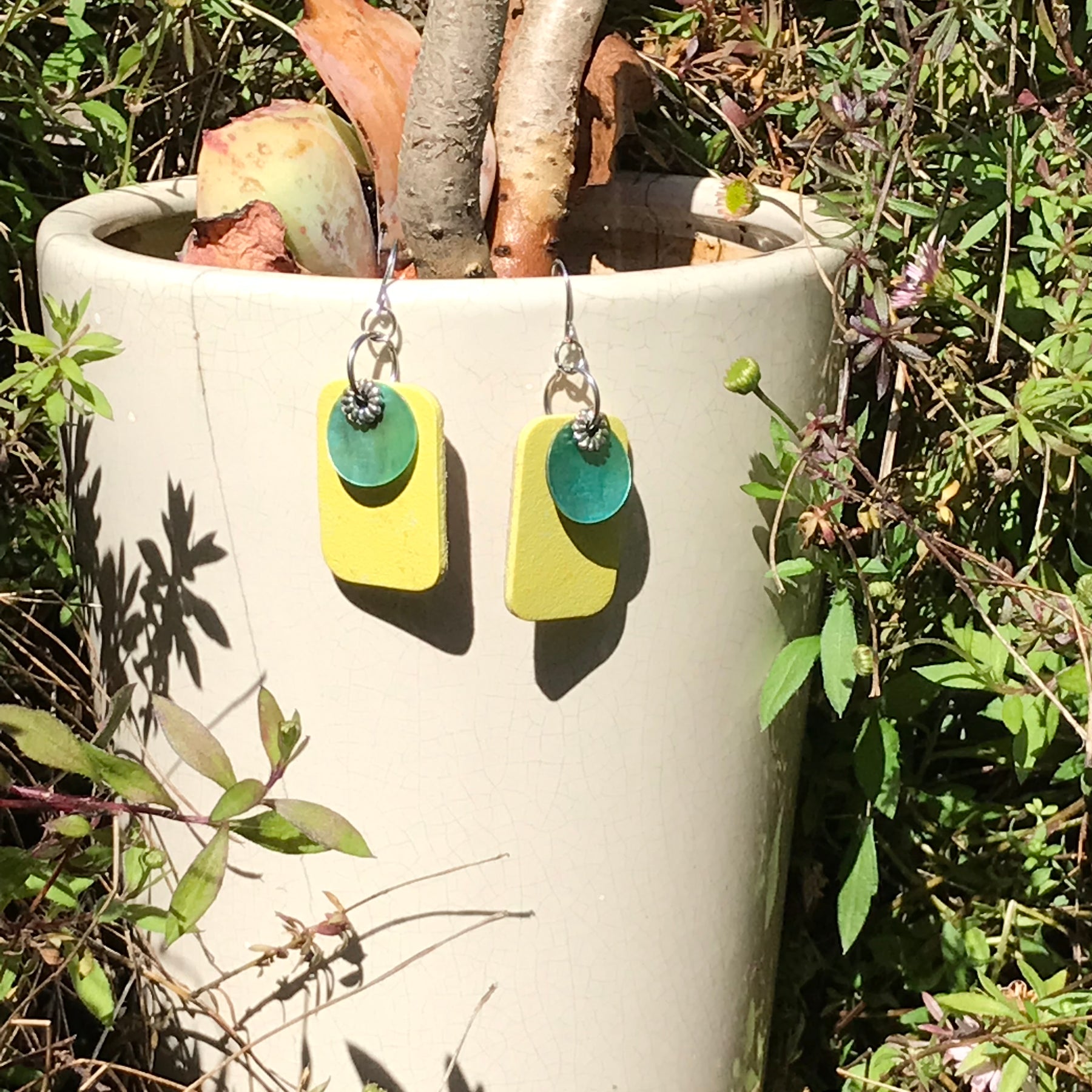 Upcyled Flooring Earrings