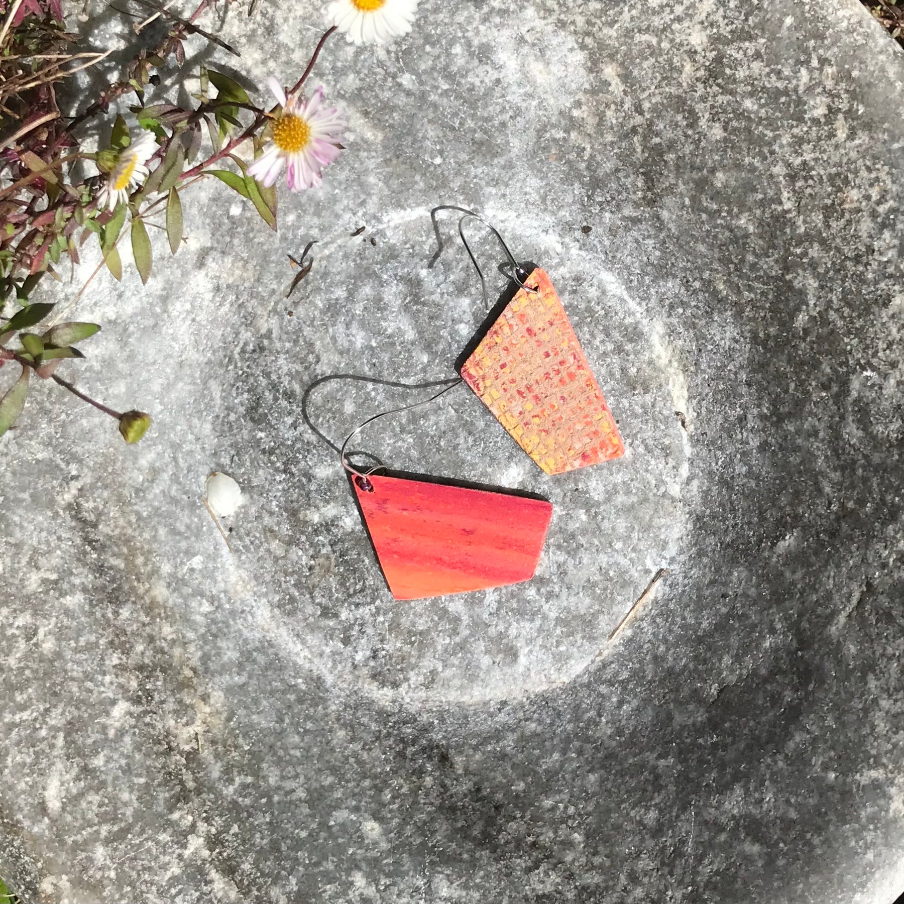 Upcycled and Handmade Earrings with Flooring