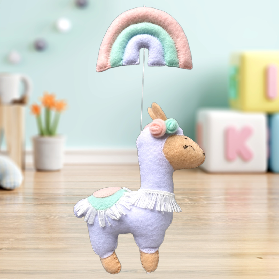 Baby Llama Mobile for Nursery