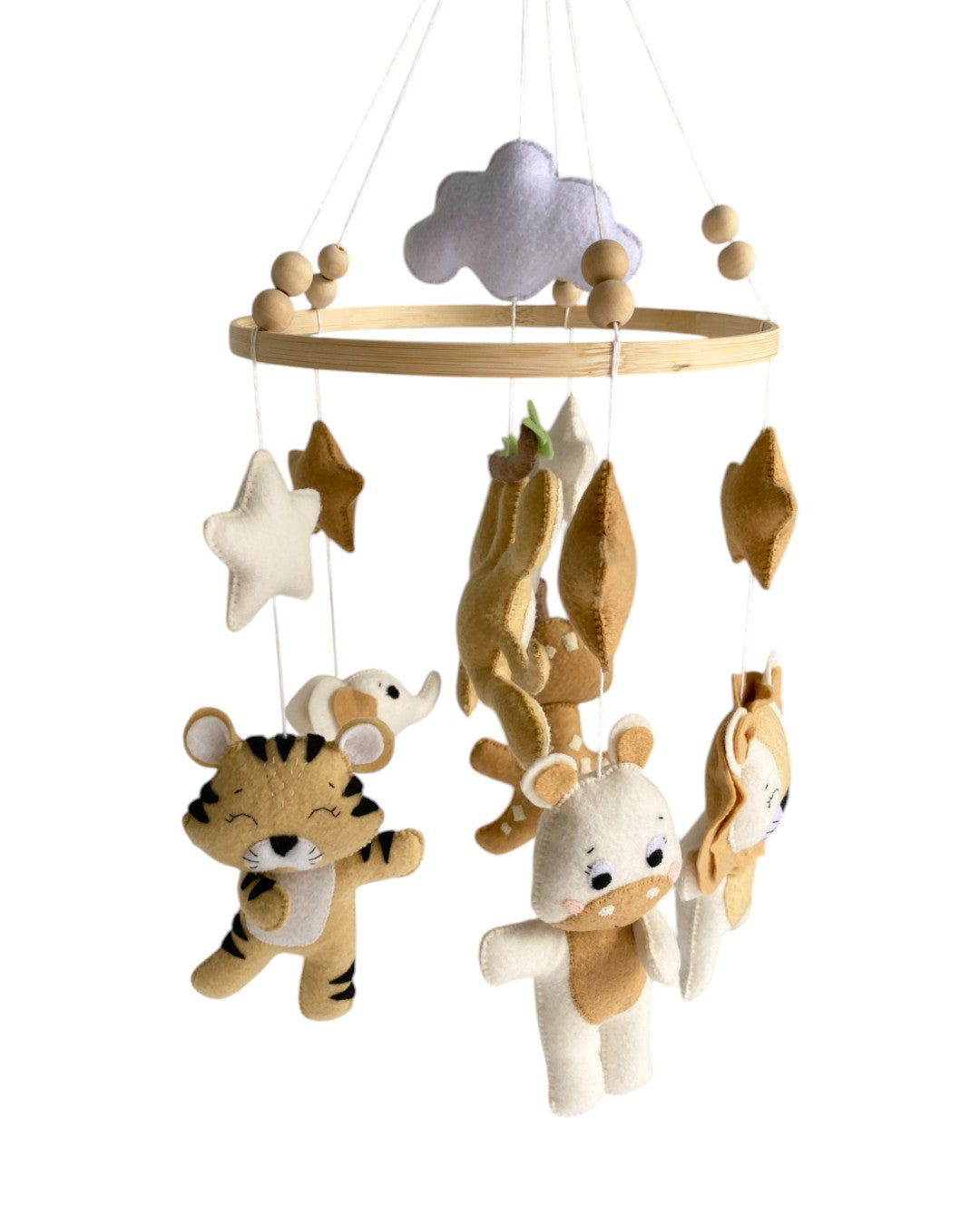 Safari Baby Mobile in Neutral Tones