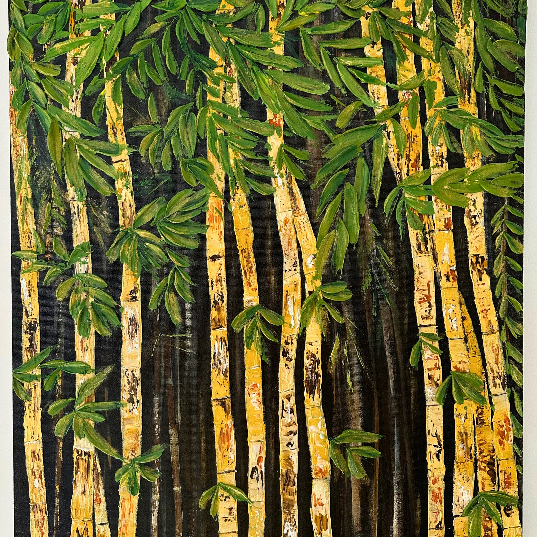 Whispers through the Bamboo- Textured Artwork