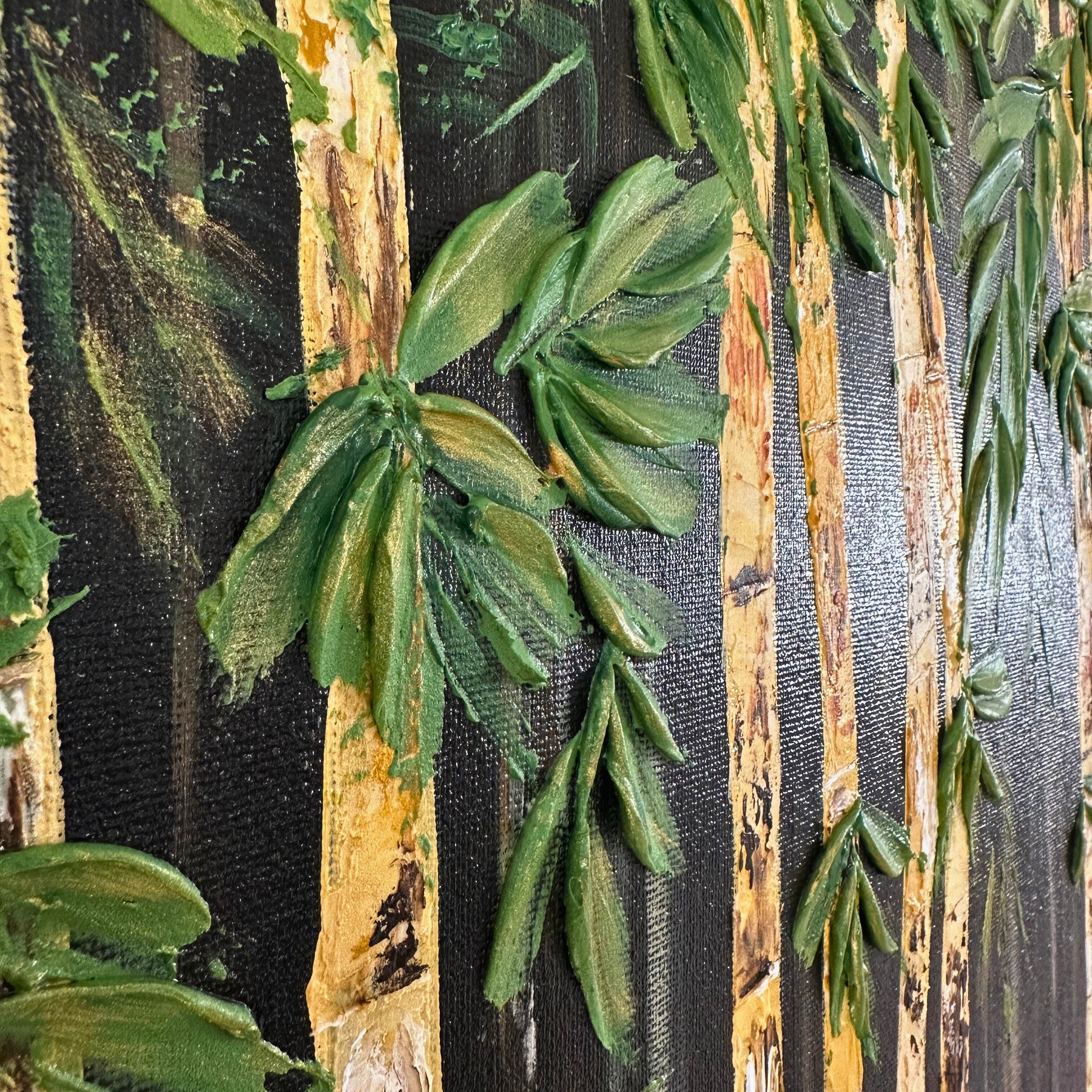 Whispers through the Bamboo- Textured Artwork