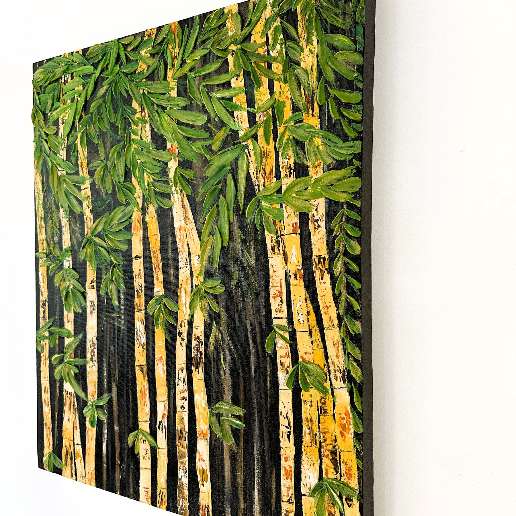 Whispers through the Bamboo- Textured Artwork