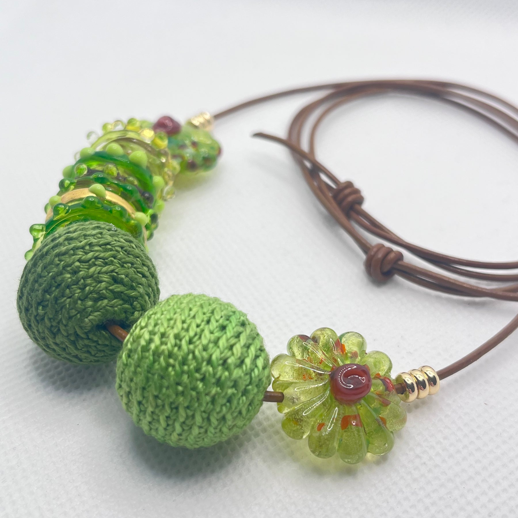 Handmade Adjustable Necklace - Spring Garden