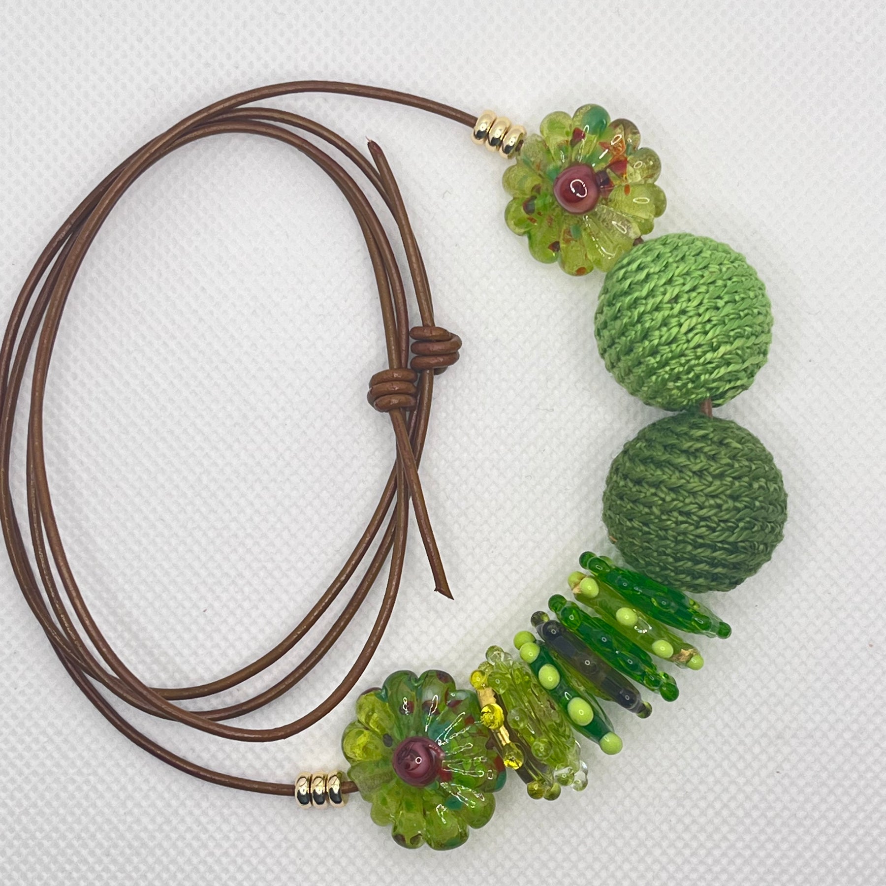 Handmade Adjustable Necklace - Spring Garden