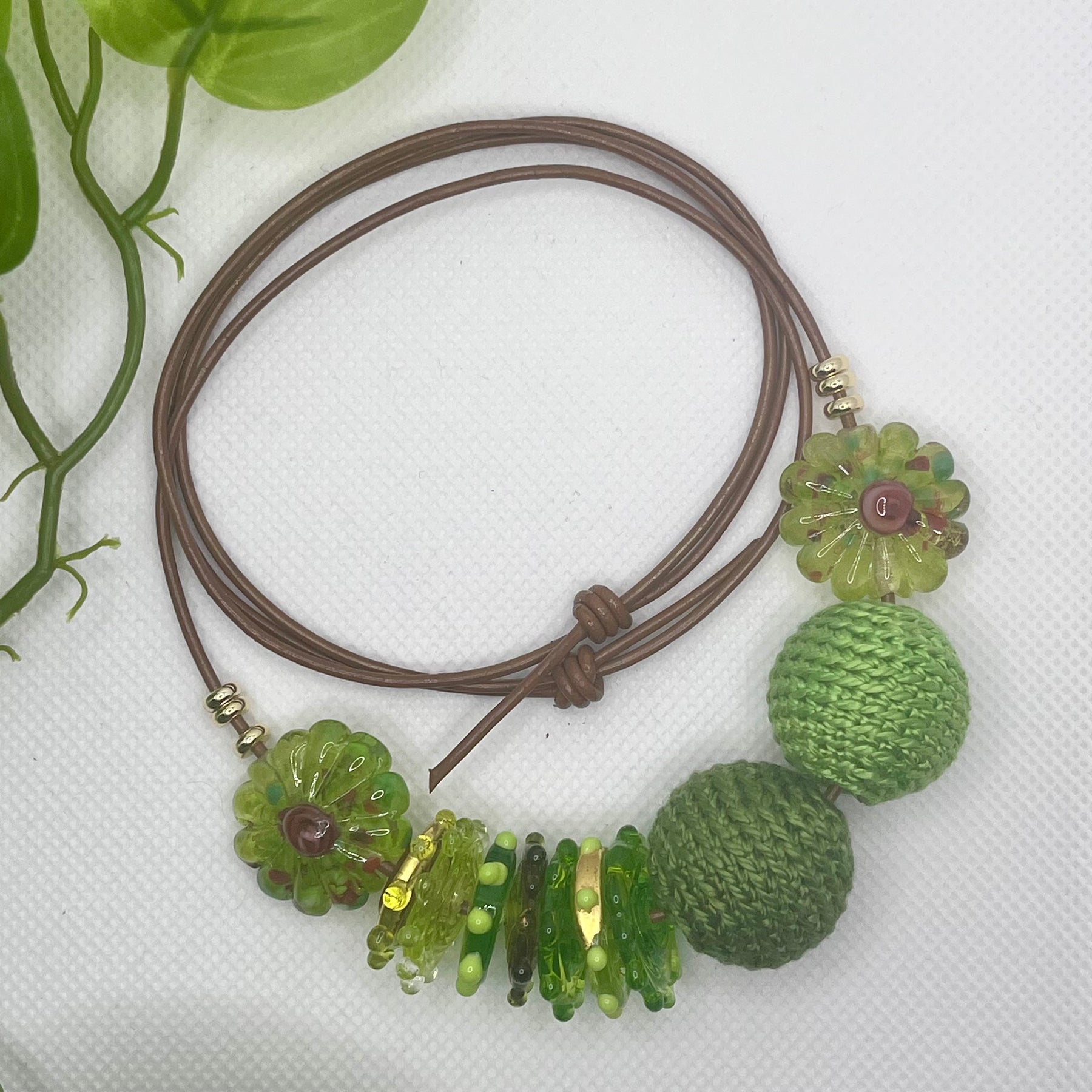 Handmade Adjustable Necklace - Spring Garden