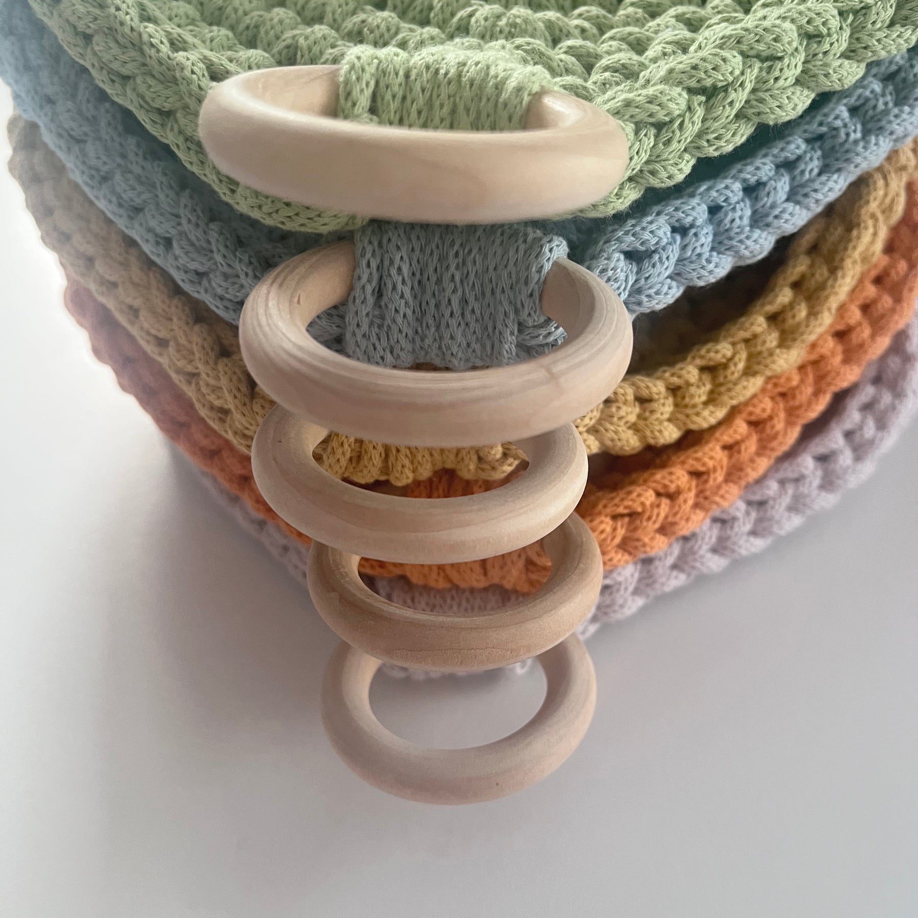 Handmade Hanging Basket - colour Misty