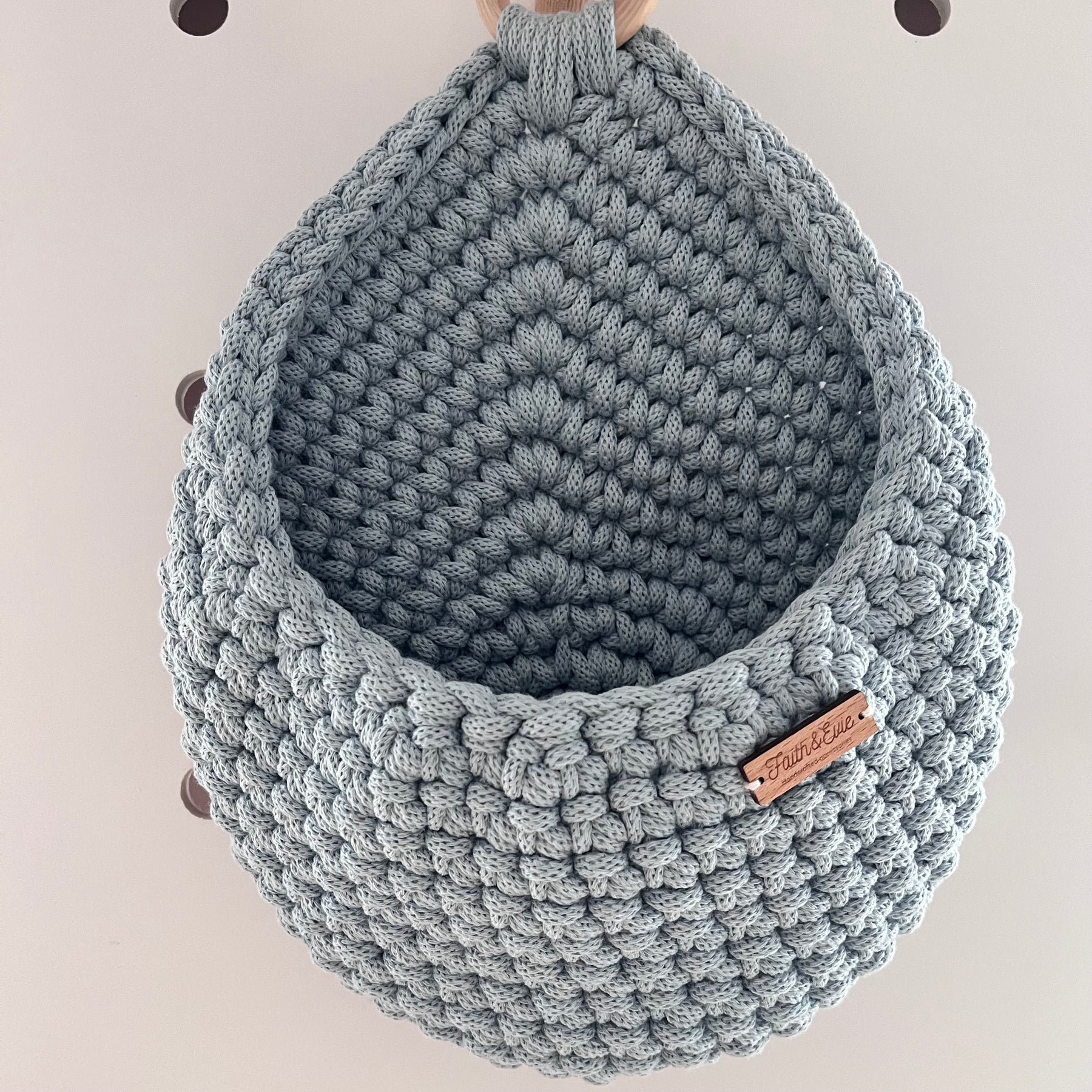 Handmade Hanging Basket - colour Misty