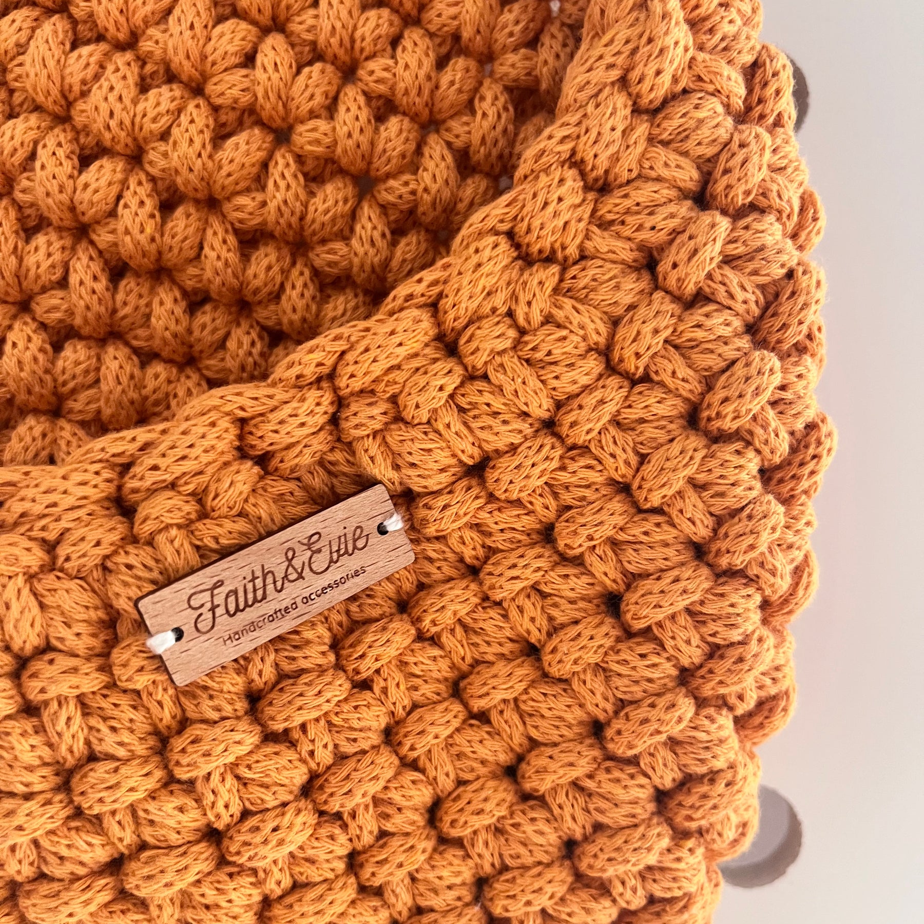 Handmade Hanging Basket - colour orange