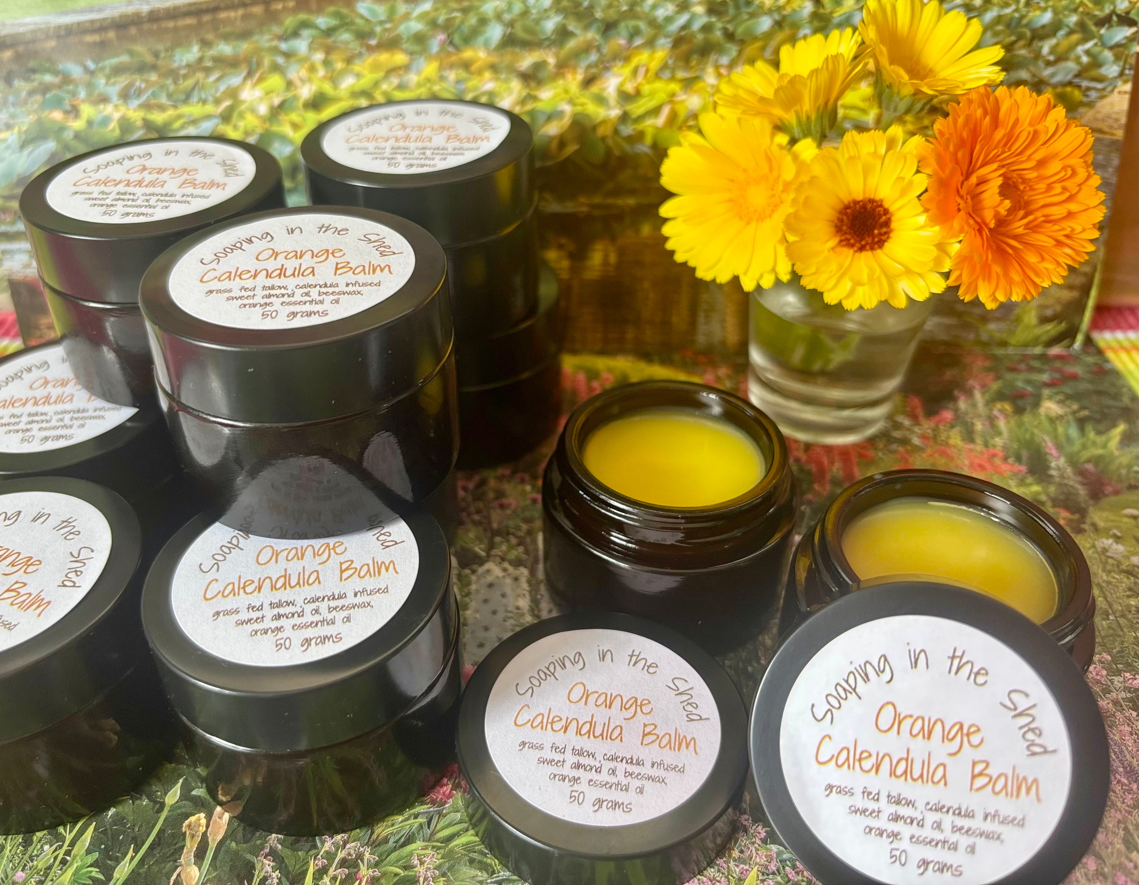 Tallow Calendula Balm with Orange