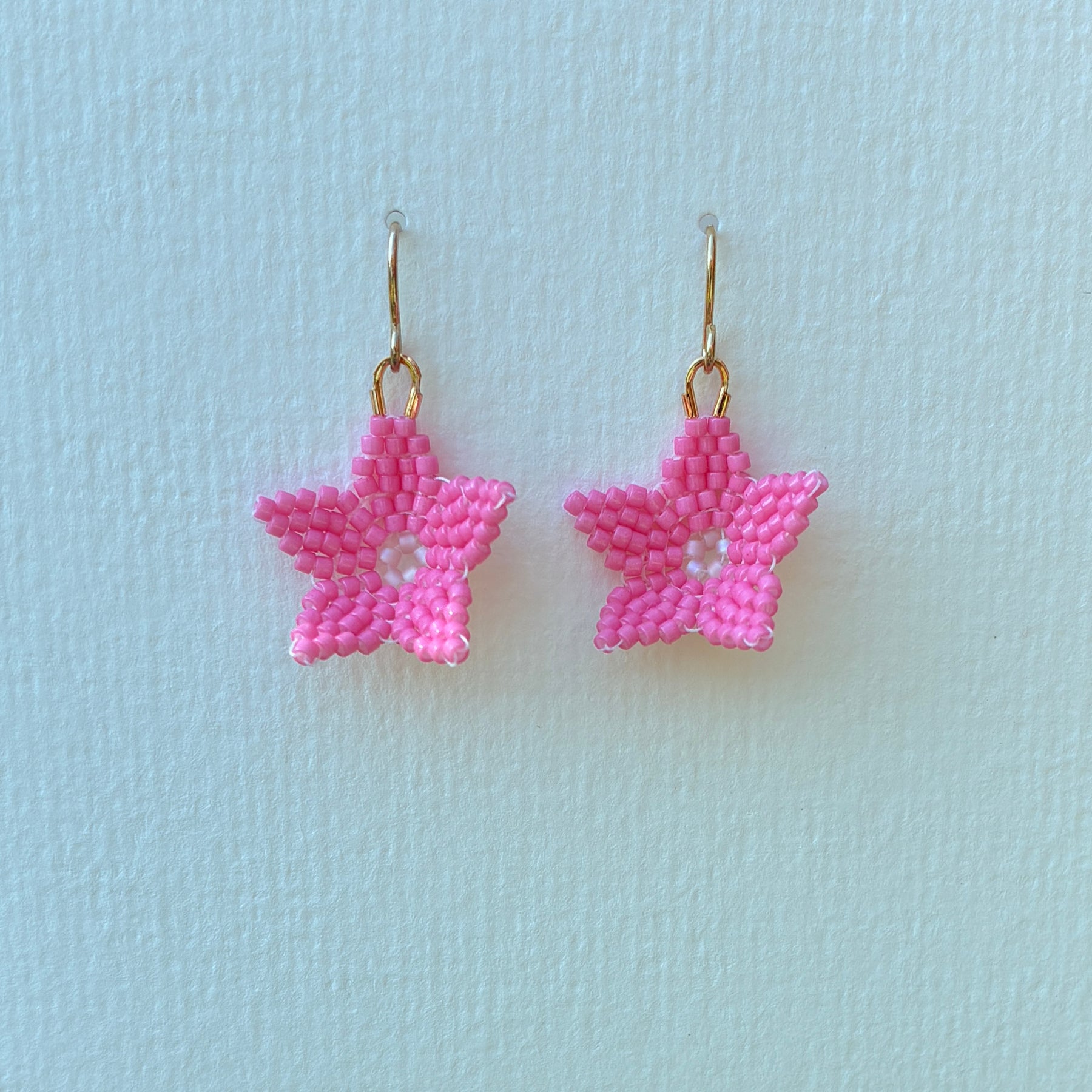 Seed Bead earrings - Pink Blossom