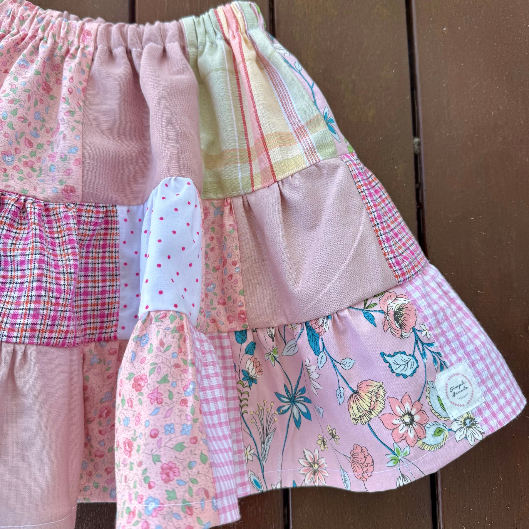 Girls patchwork twirl skirt,size 3