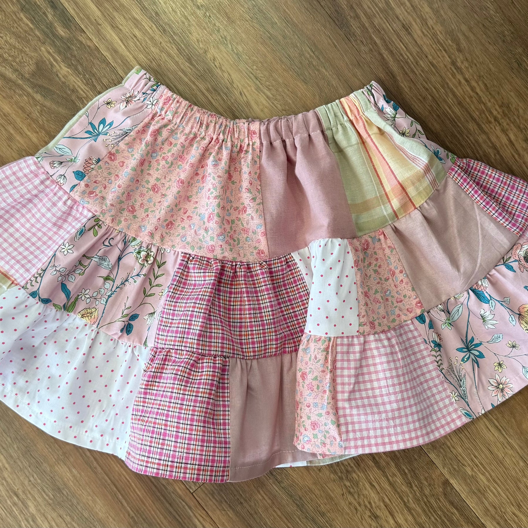 Girls patchwork twirl skirt,size 3