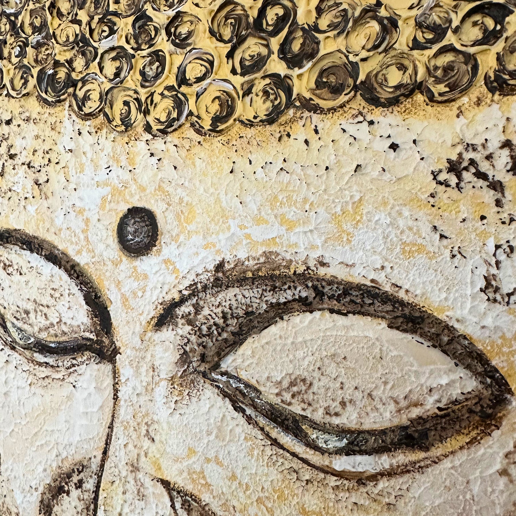 Inner Peace–Textured Buddha Artwork