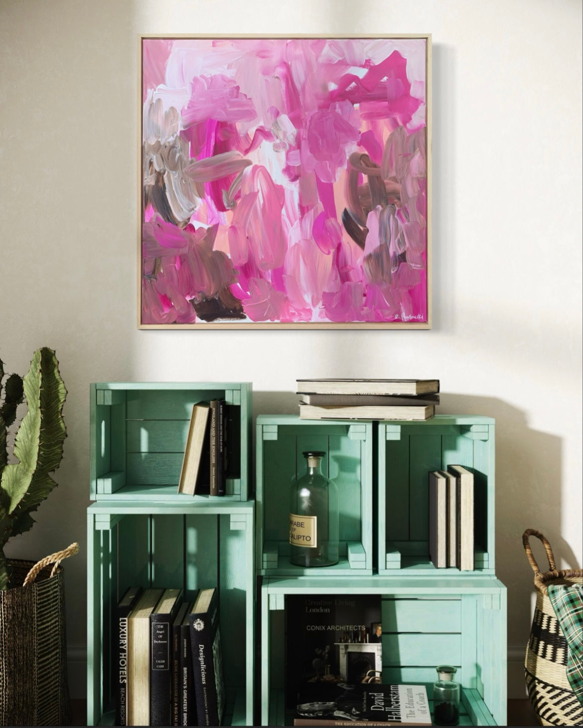 The Whys and Wherefores framed large original abstract art artwork wall art