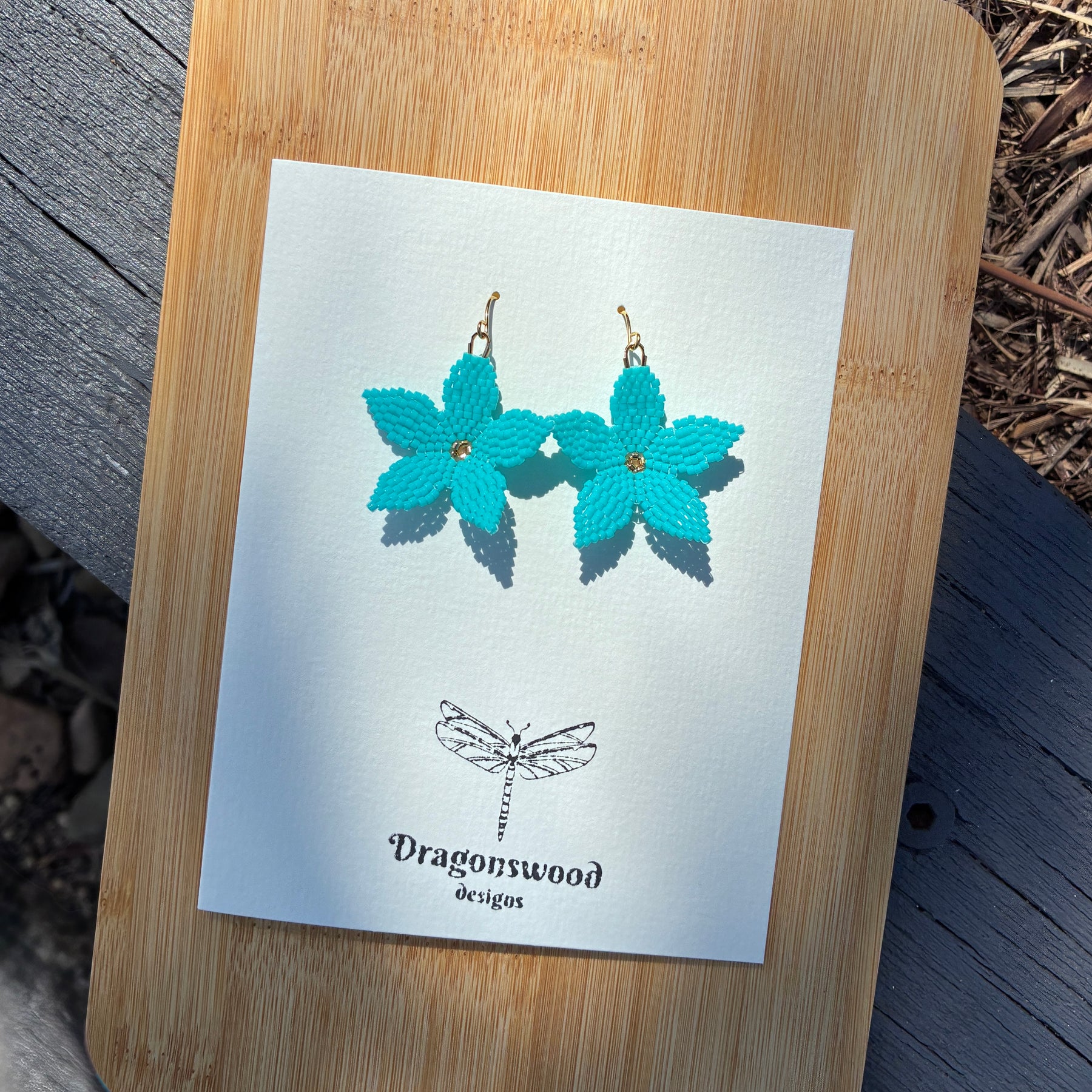 Seed Bead earrings - Turquoise Ixia