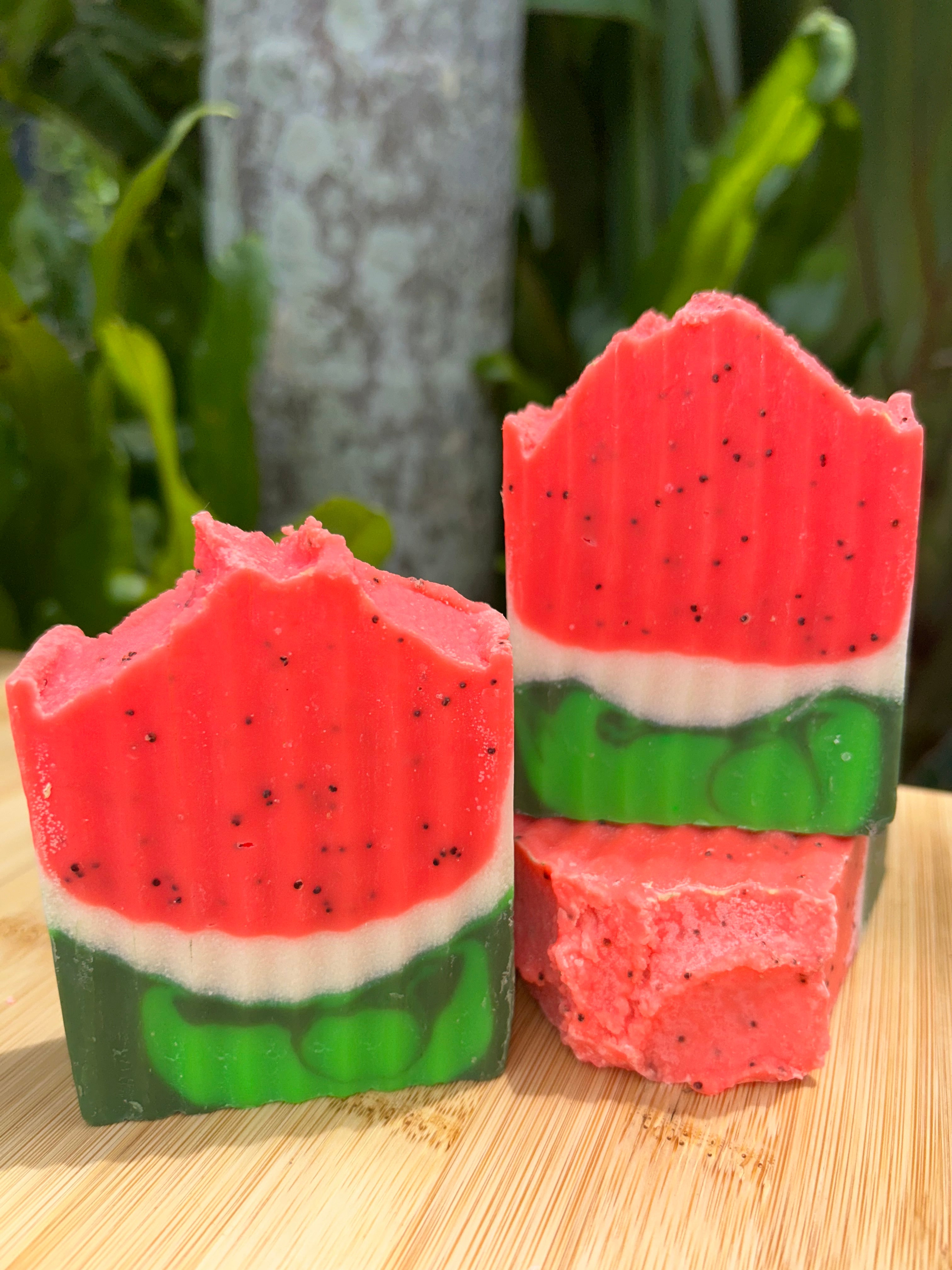 Fresh Watermelon Infused Soap | Exfoliating Poppy Seeds | Shea Butter | Natural Ingredients