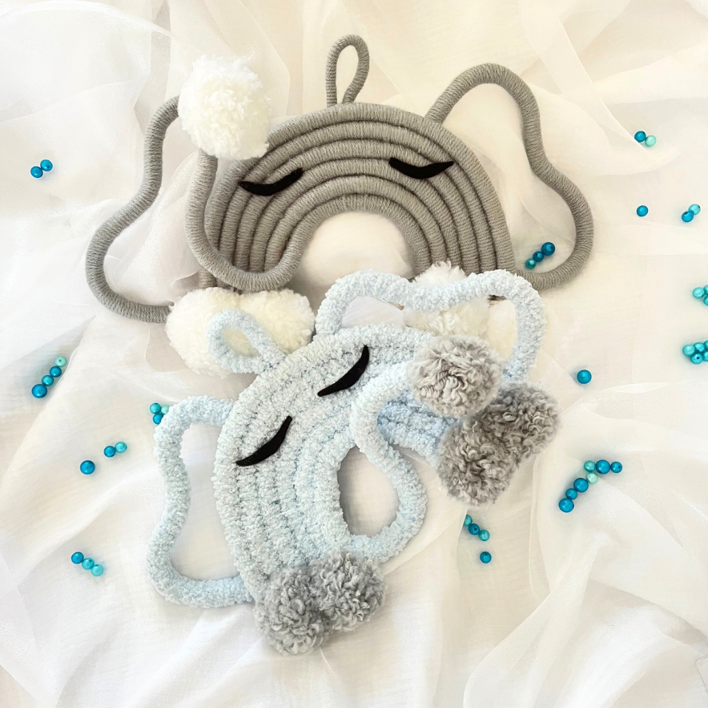 Elephant Macrame Wall Hangings Set - Baby Decor - Girls Room Decor