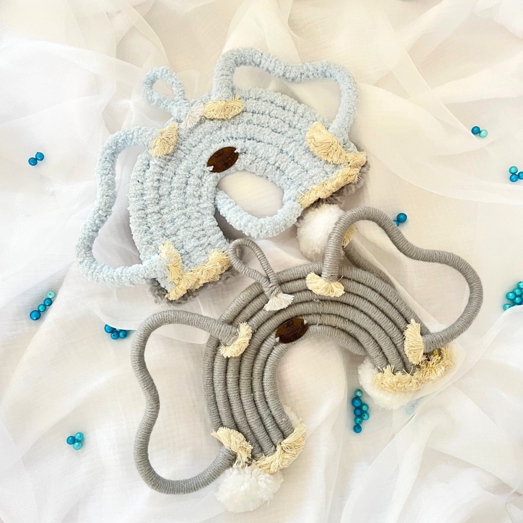 Elephant Macrame Wall Hangings Set - Baby Decor - Girls Room Decor